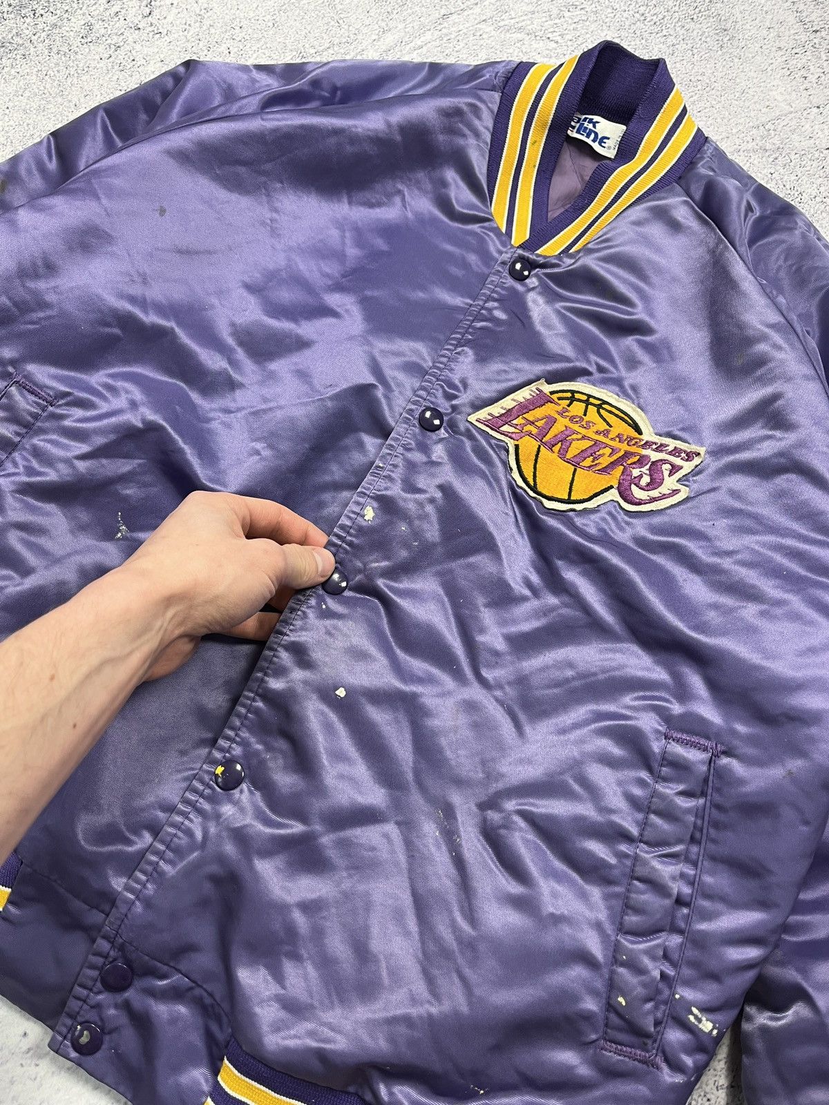 Chalk Line × NBA Vintage Chalk Line NBA Los Angeles Lakers Bomber Jacket USA Size US XL / EU 56 / 4 - 11 Thumbnail