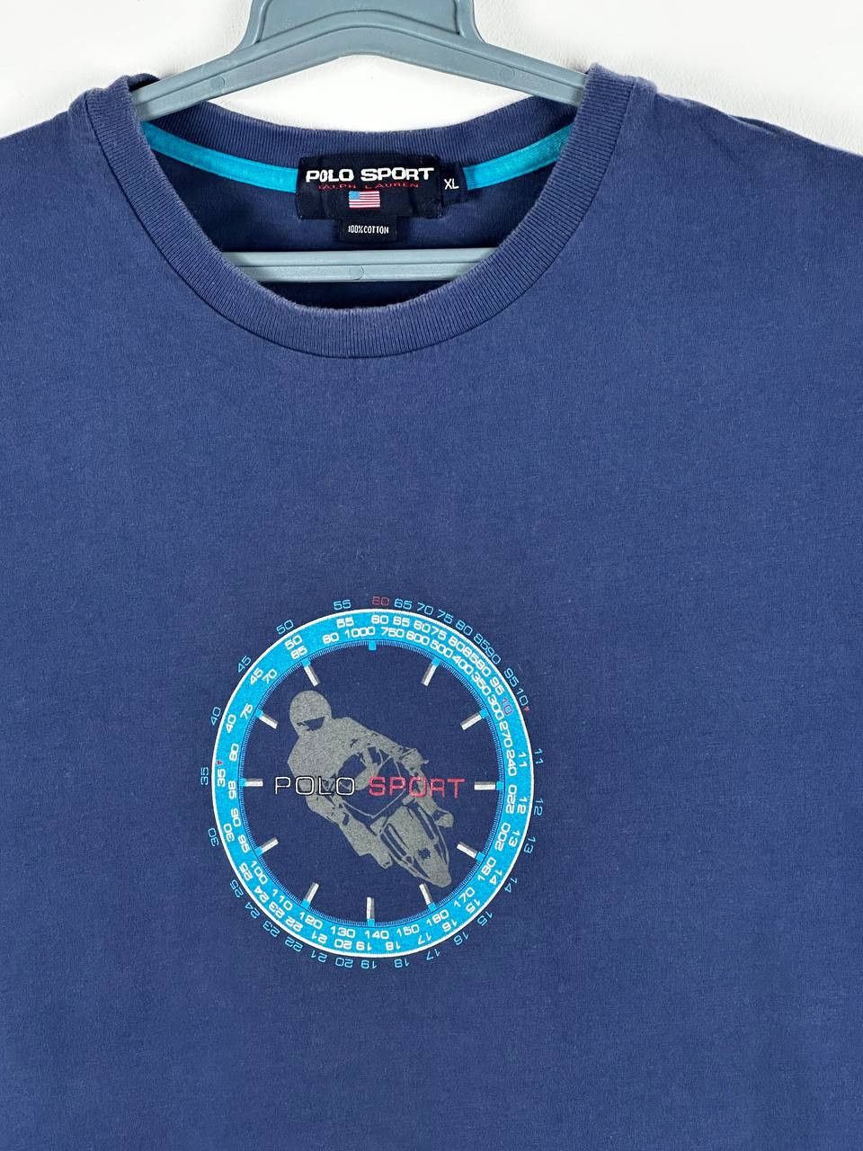 Polo Ralph Lauren × Ralph Lauren × Vintage Vintage Polo Sport Moto Printed T-Shirt Rare Size US XL / EU 56 / 4 - 4 Thumbnail