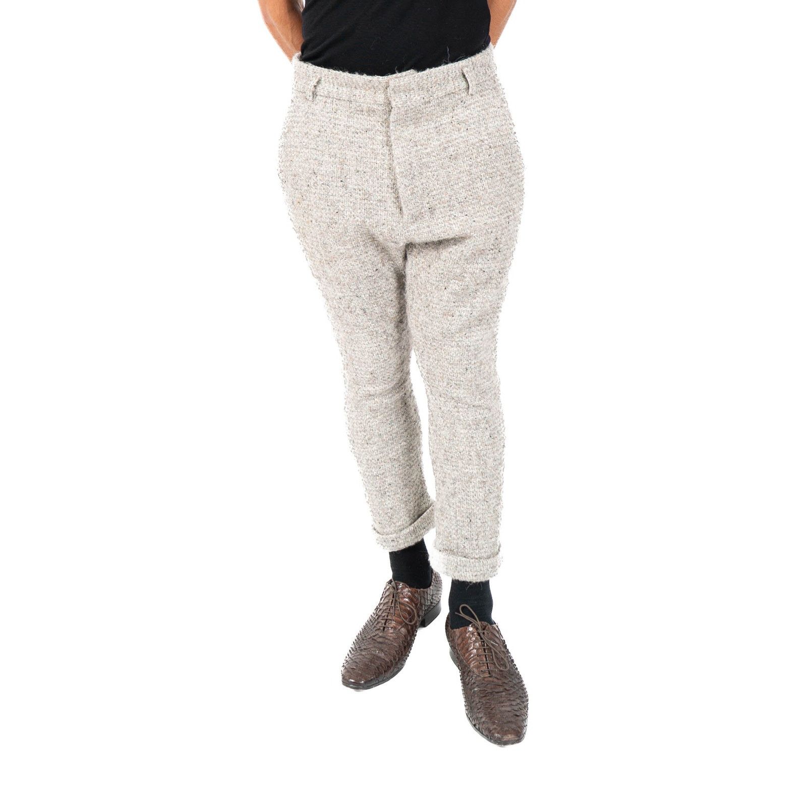 Haider Ackermann FW14 Cropped Trousers in Grey Boucle Wool Size US 30 / EU 46 - 5 Thumbnail