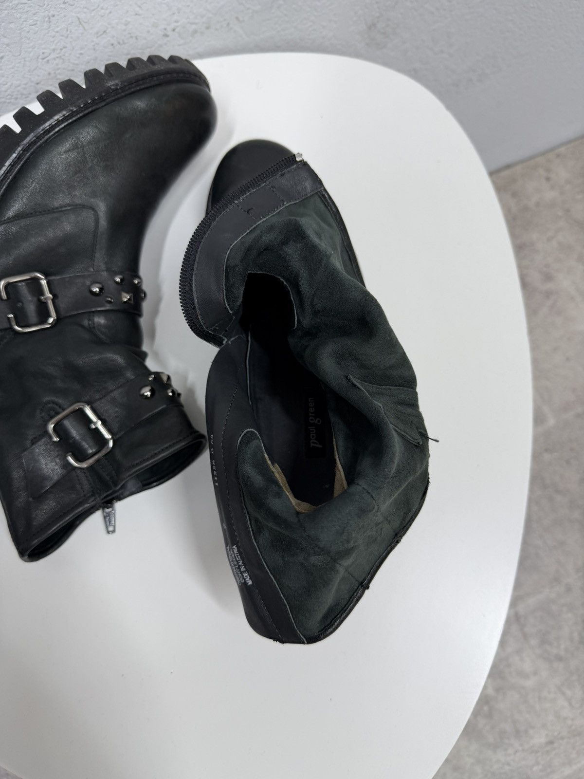 A.S.98 AS 98 Vibe Artisan Black Leather Side Zip Ankle Biker Boots Size US 8 / EU 41 - 14 Thumbnail