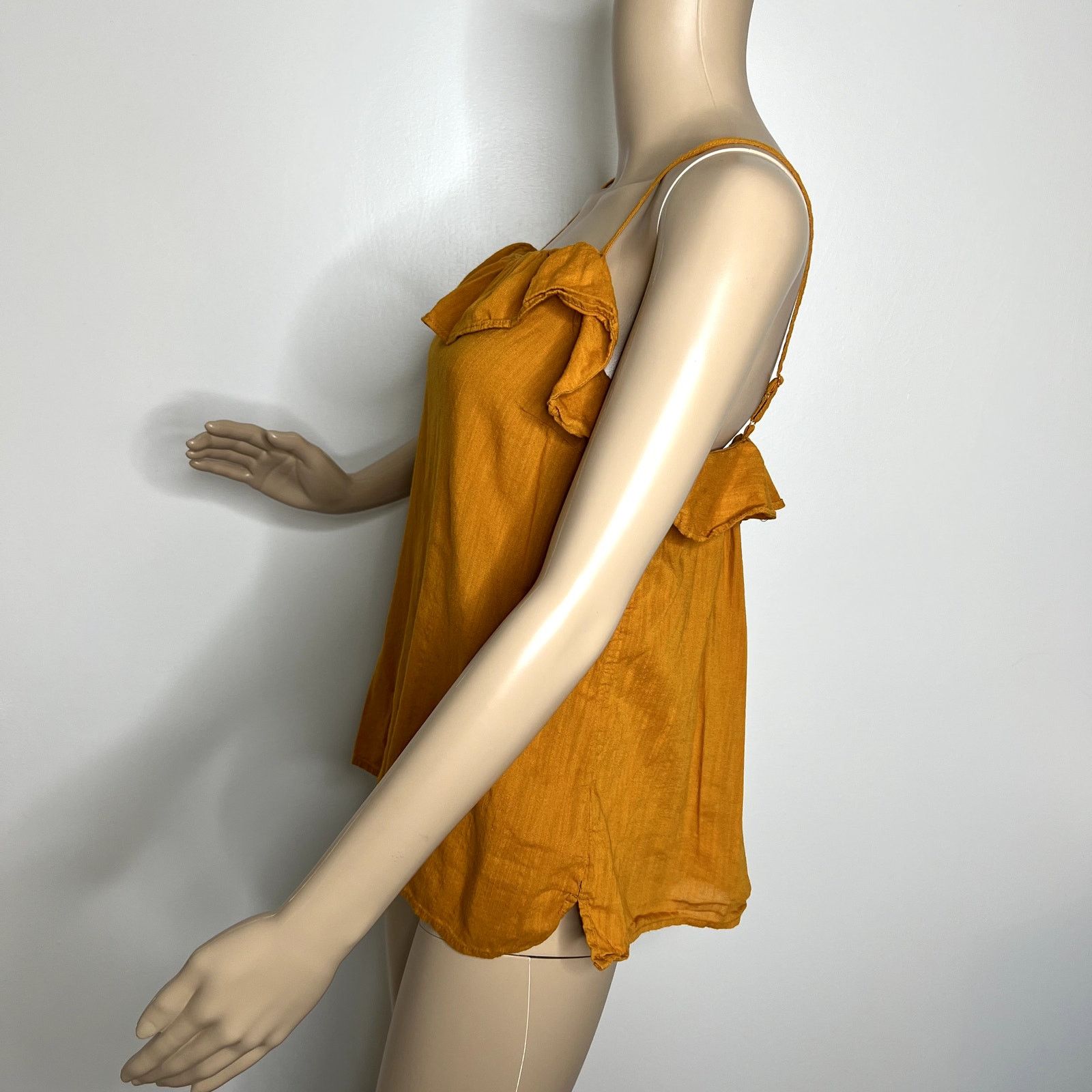 Old Navy Old Navy Orange Ruffle Tank Top Size M / US 6-8 / IT 42-44 - 2 Thumbnail