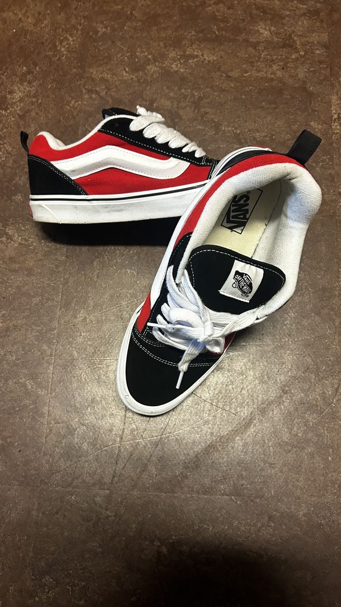 Vans Vans Knu Skool Red/Black/White Size US 10.5 / EU 43-44 - 4 Thumbnail