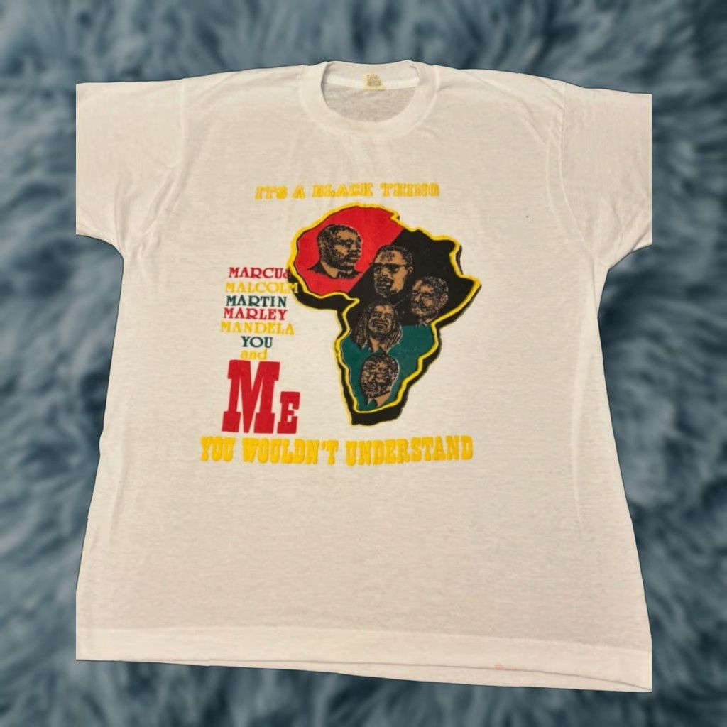 Vintage VINTAGE 90s Black History Malcom X Bob Marley MLK VTG Shirt Mens XL 1990s Size US XL / EU 56 / 4 - 1 Thumbnail