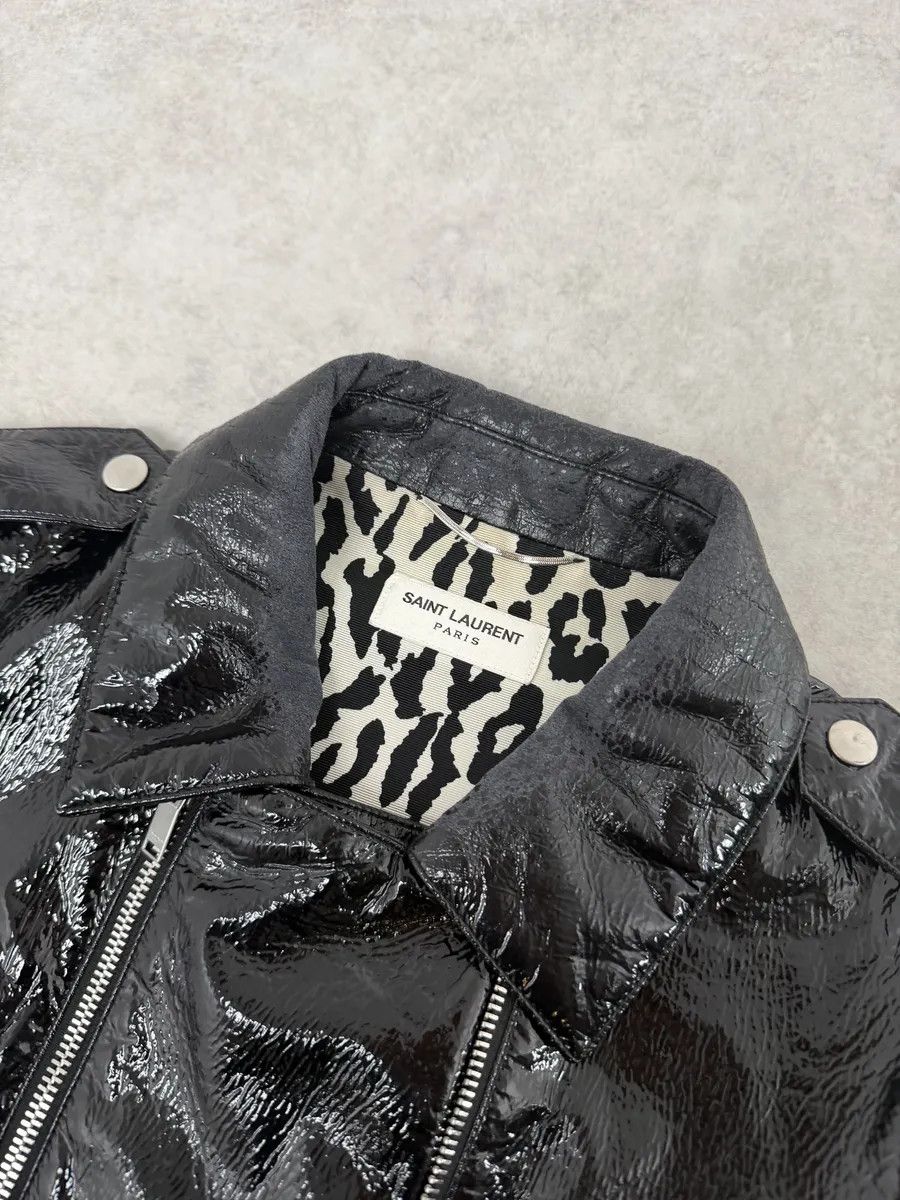 Saint Laurent Paris AW2015 Saint Laurent Black Patent Leather Multi Zip Jacket by Hedi Slimane Size US S / EU 44-46 / 1 - 16 Thumbnail