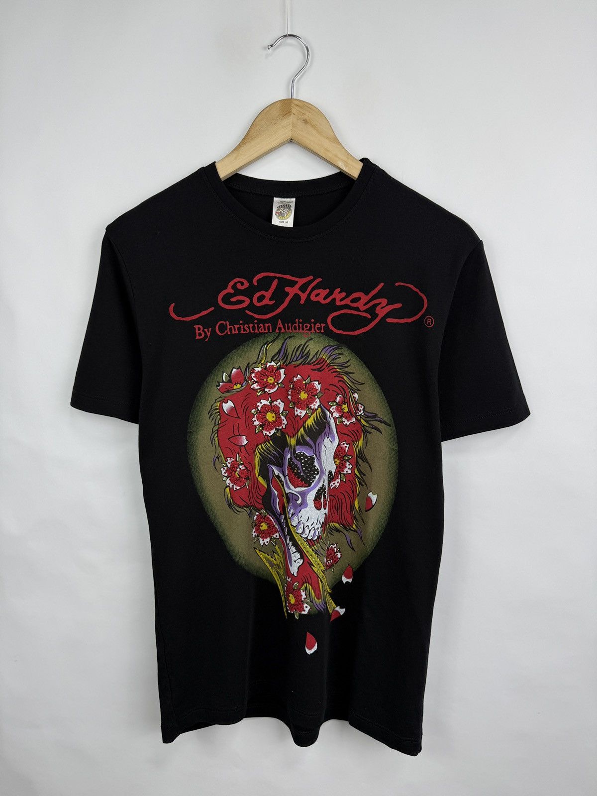 Ed Hardy 🇺🇸💀 Vintage Ed Hardy Flower Skull Christian Audigier T-Shirt Size US M / EU 48-50 / 2 - 3 Thumbnail