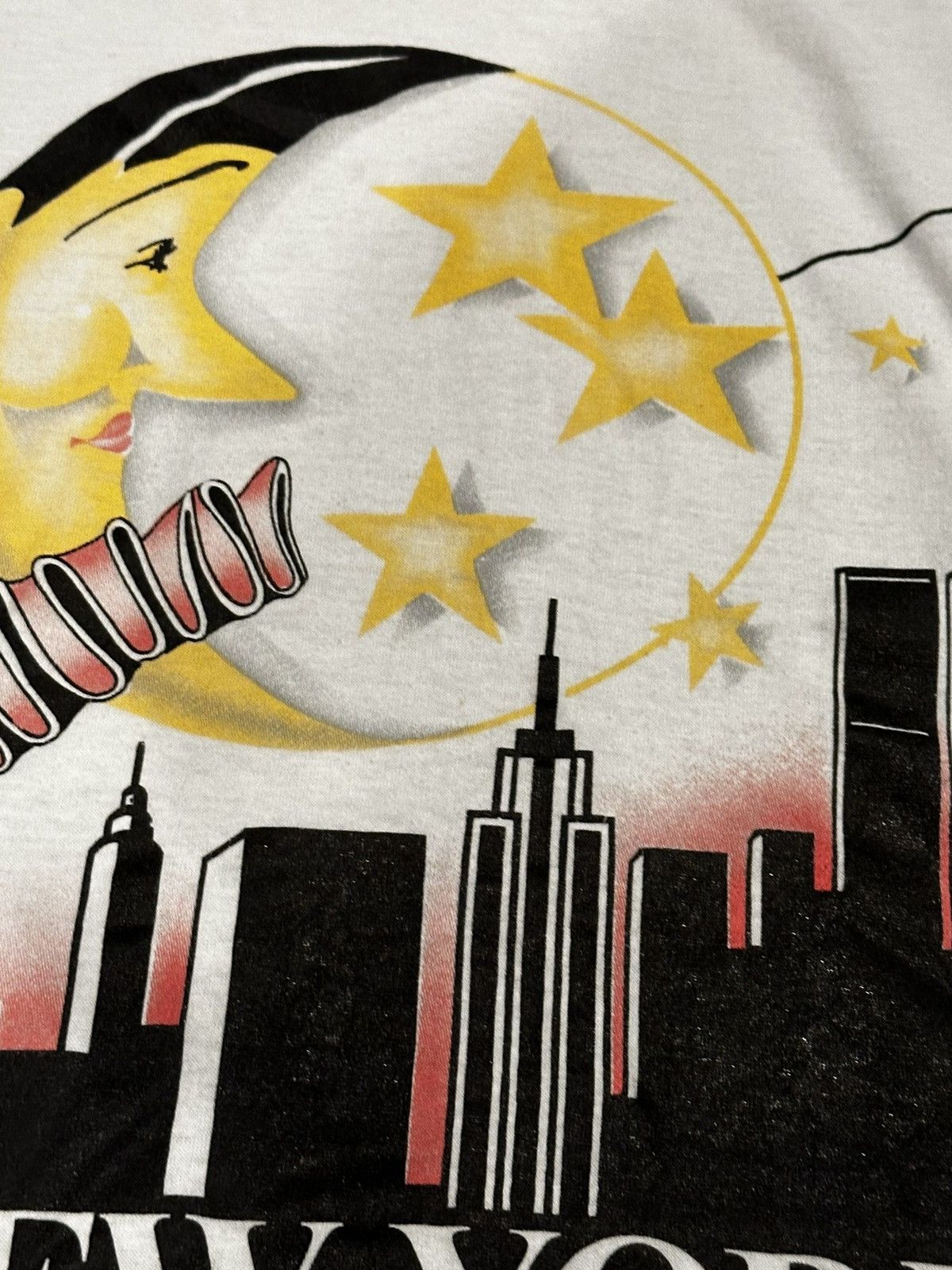 Jerzees × Russell Athletic × Vintage Vintage “New York” Moon Single Stitch Graphic T Size US L / EU 52-54 / 3 - 7 Thumbnail