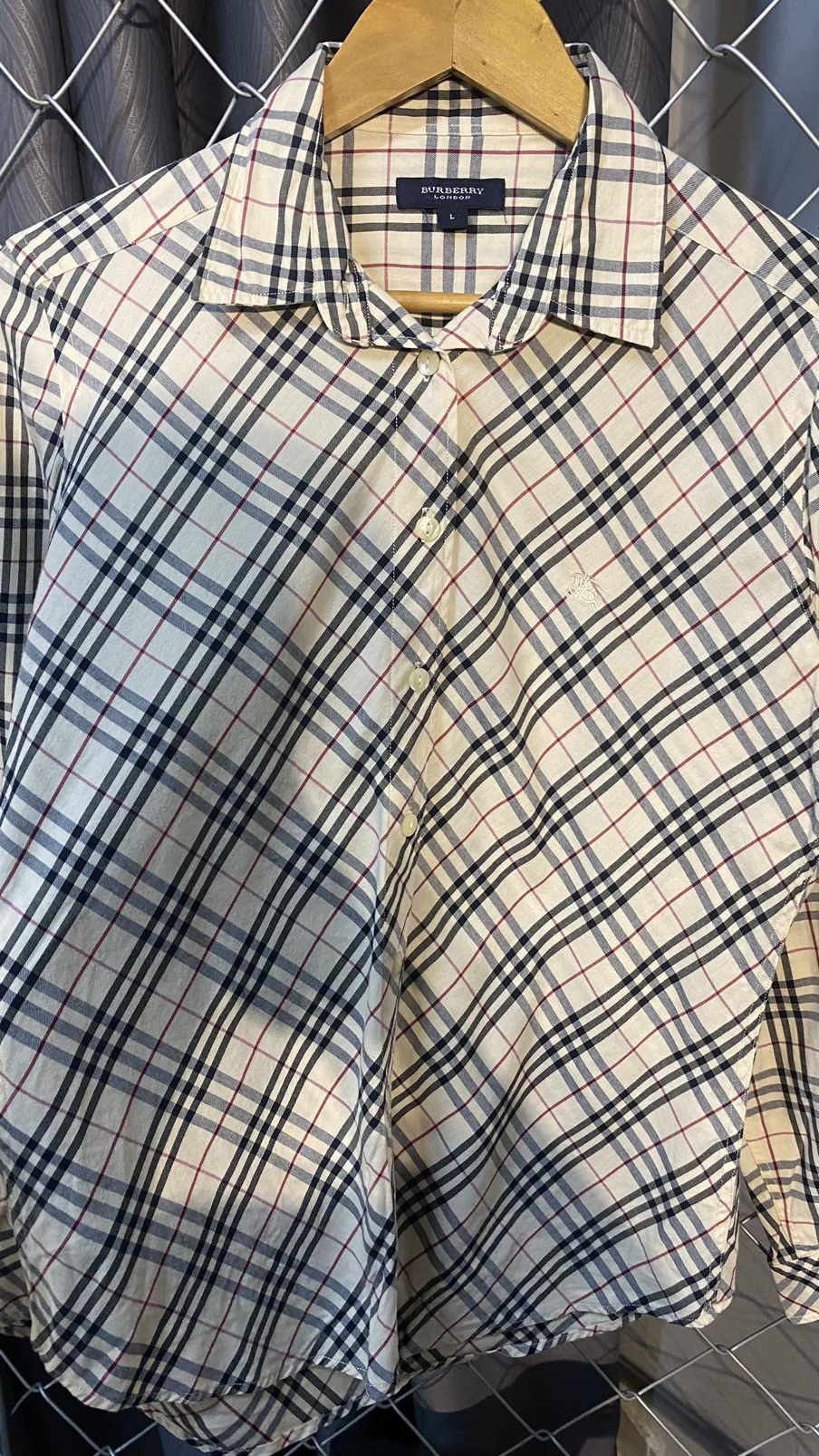 Burberry × Designer × Japanese Brand VINTAGE BURBERRY LONDON CHECKED BUTTON UP SHIRT LARGE Size L / US 10 / IT 46 - 3 Thumbnail