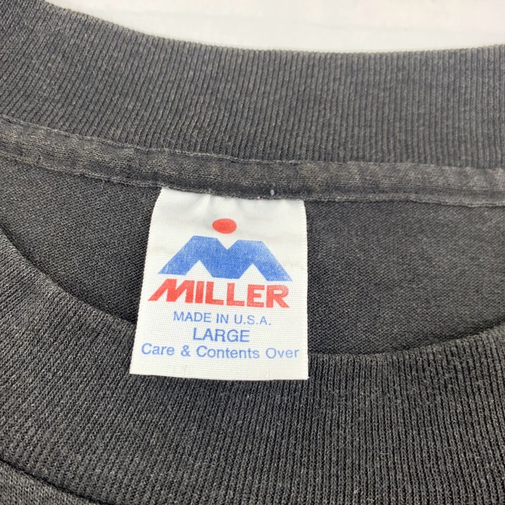 Vintage VINTAGE Miller Nebraska T-Shirt Adult Large Black Nature Outdoors Winter 90s Mens Size US L / EU 52-54 / 3 - 3 Thumbnail