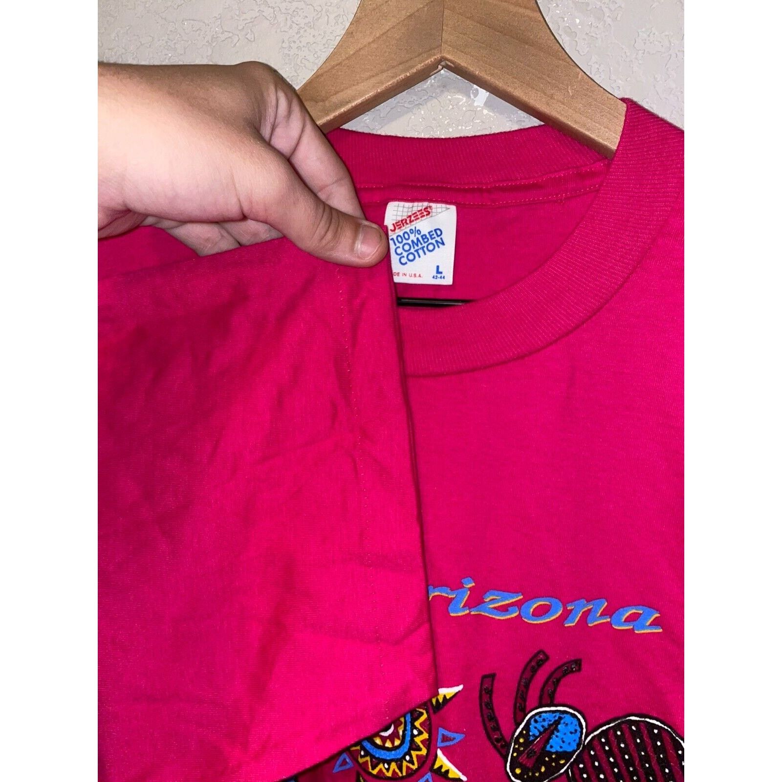 Jerzees Vintage Arizona Aboriginal Shirt Native American Tee 90s VTG Size US L / EU 52-54 / 3 - 8 Thumbnail
