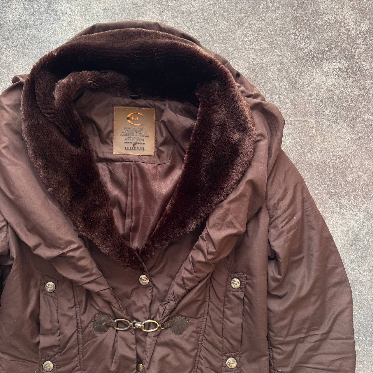 Roberto Cavalli Roberto Cavalli Y2K Vintage Faux Fur Details Brown Jacket Size M / US 6-8 / IT 42-44 - 5 Thumbnail