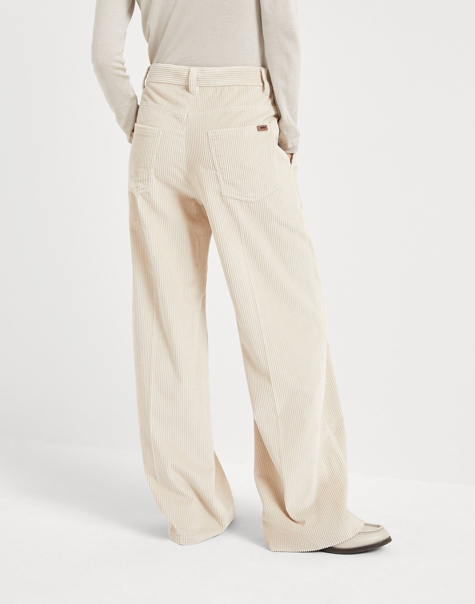 Brunello Cucinelli o1la1rc1a1025 Pants in Ivory Size 26" / US 2 / IT 38 - 2 Thumbnail