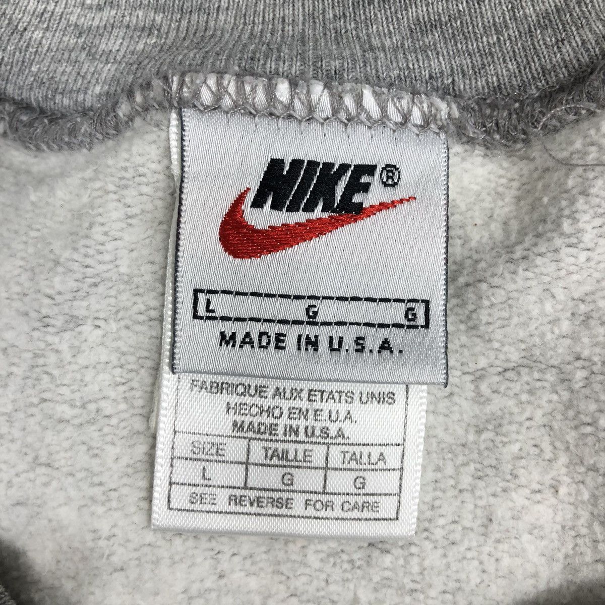 Nike × Vintage Vintage 90s NIKE Sweatshirt Small Swoosh Size L Size US L / EU 52-54 / 3 - 4 Thumbnail