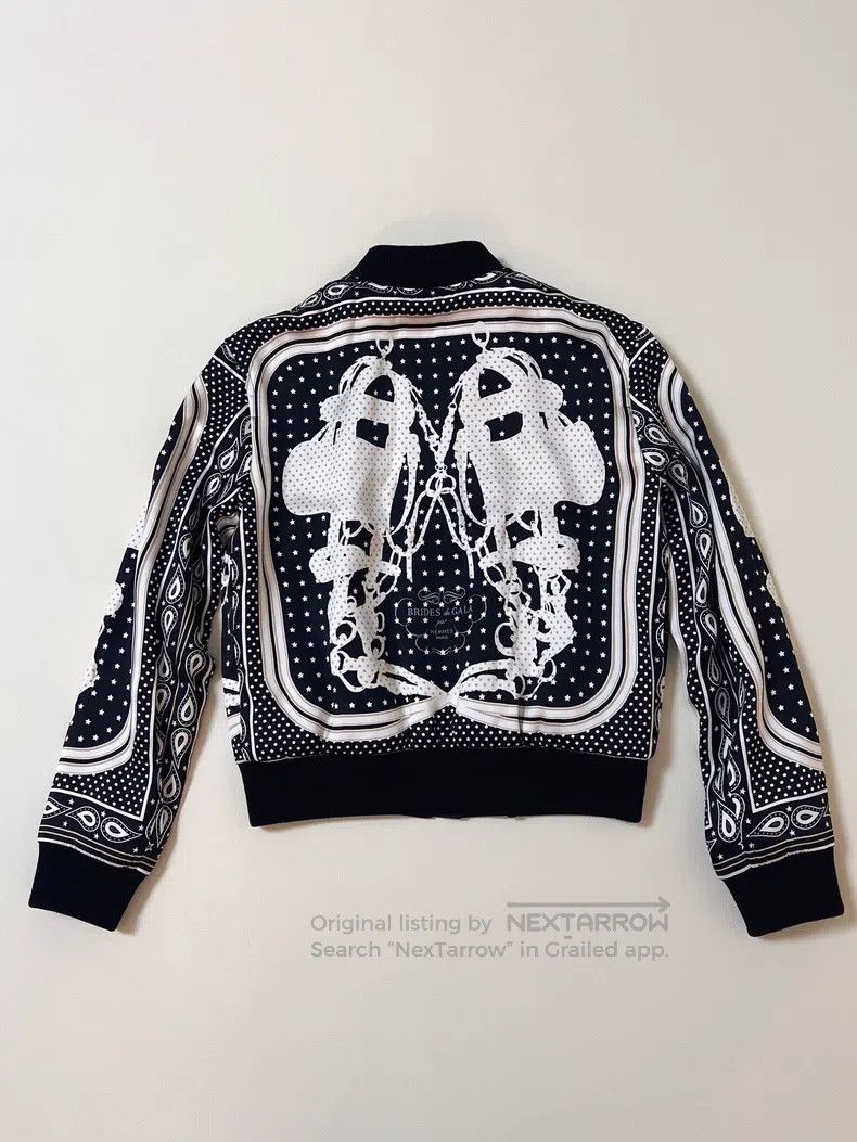 Hermes Hermes Black mulberry silk zip-up jacket Size XS / US 0-2 / IT 36-38 - 2 Thumbnail