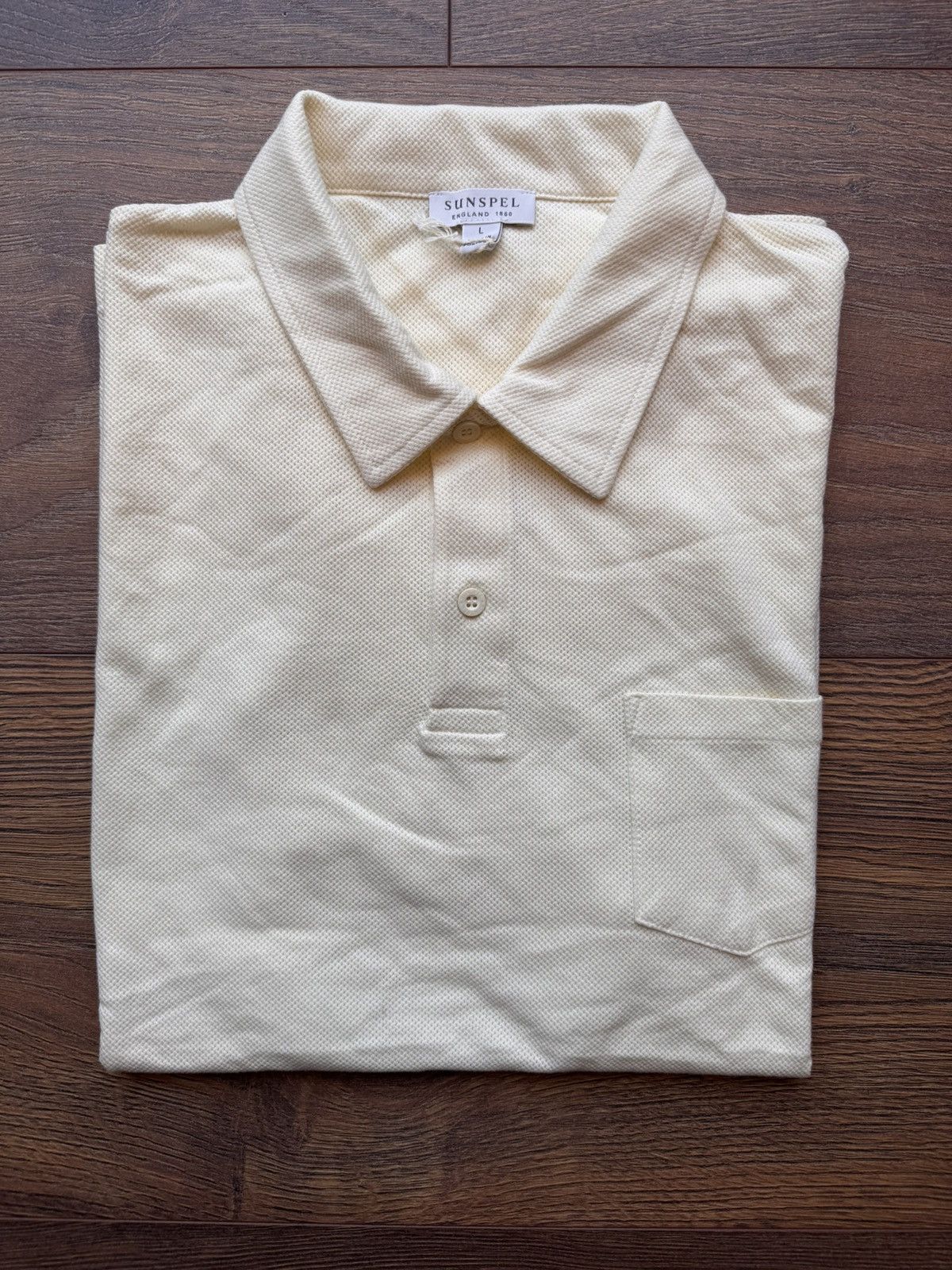 Sunspel Sunspel Beige Riviera Polo - Size L Size US L / EU 52-54 / 3 - 1 Thumbnail