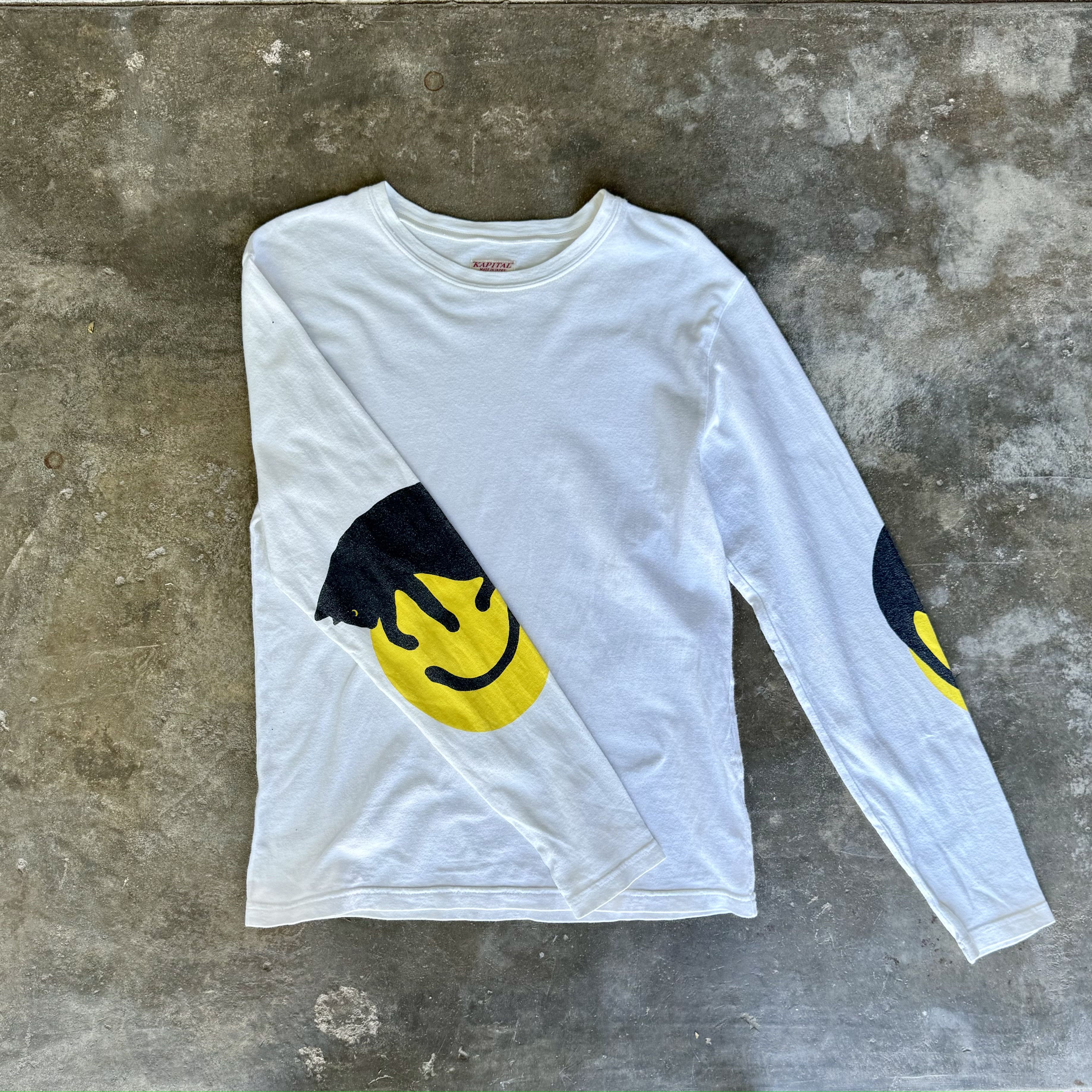 Kapital Striped Rain Smile Long Sleeve Shirt - Black – Love