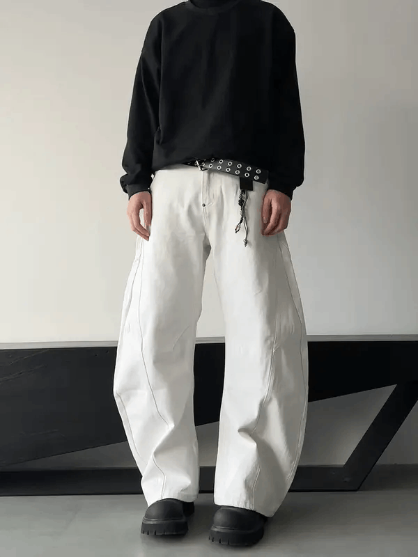 Jean Mashiko x Nanae White Baggy Flare Jeans, Wide Leg Jeans Size US 30 / EU 46 - 8 Thumbnail