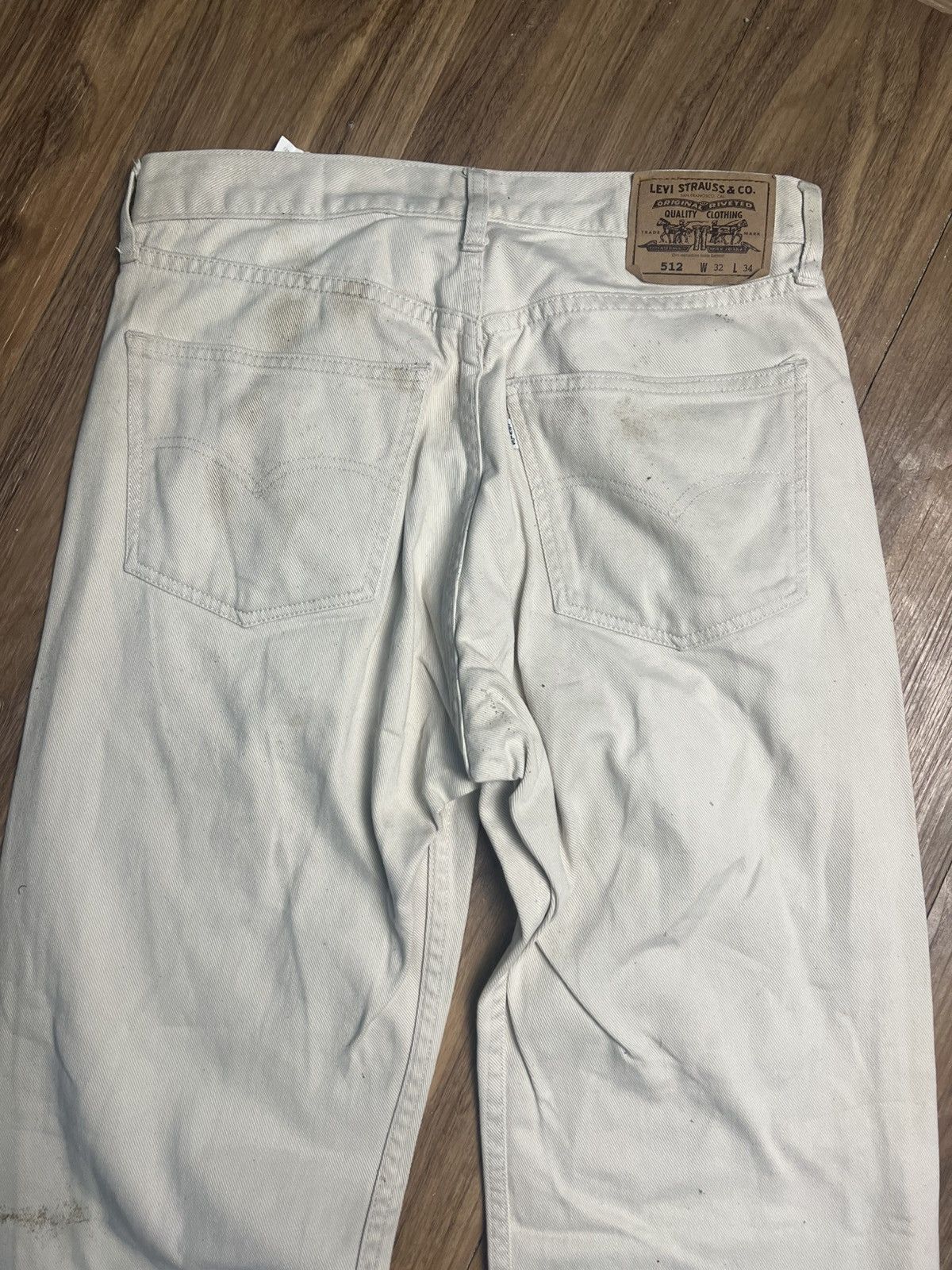 Levi's Levi's 512 Vintage Creamy White Tapered Fit Denim (40) Size US 32 / EU 48 - 11 Thumbnail