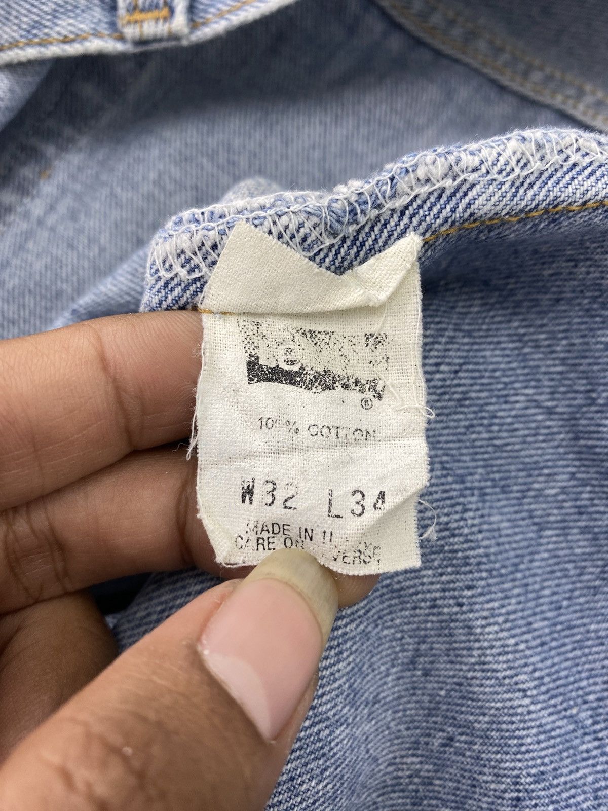 Levi's Vintage Clothing 🇺🇸1990s Vintage Levis 501 USA Straight 32x33 Light Blue Jeans Size US 30 / EU 46 - 13 Thumbnail