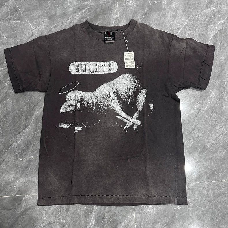 Saint Michael Saint Michael The Chosen One Lion & Sheep Washed Black Sho Size US S / EU 44-46 / 1 - 1 Thumbnail
