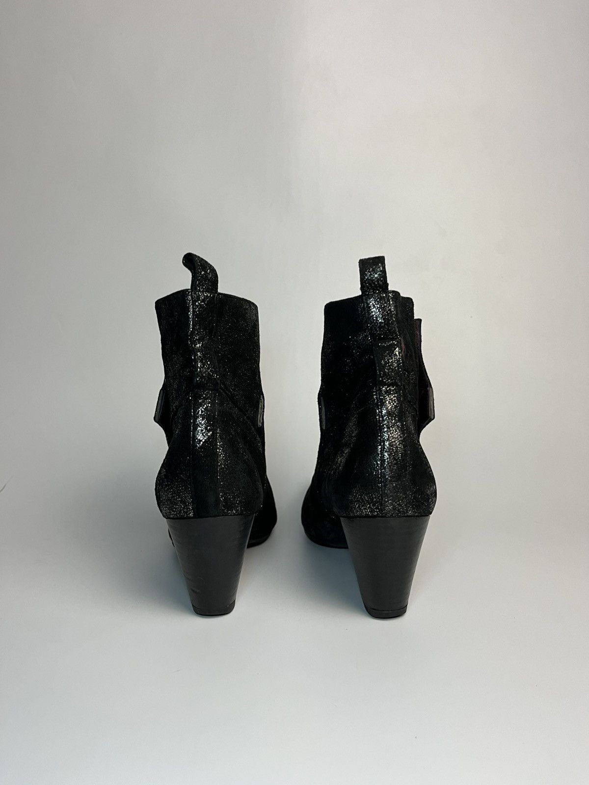 Vivienne Westwood Vivienne Westwood Black Glitter Pointed Toe Ankle Boots Size US 6 / IT 36 - 5 Thumbnail