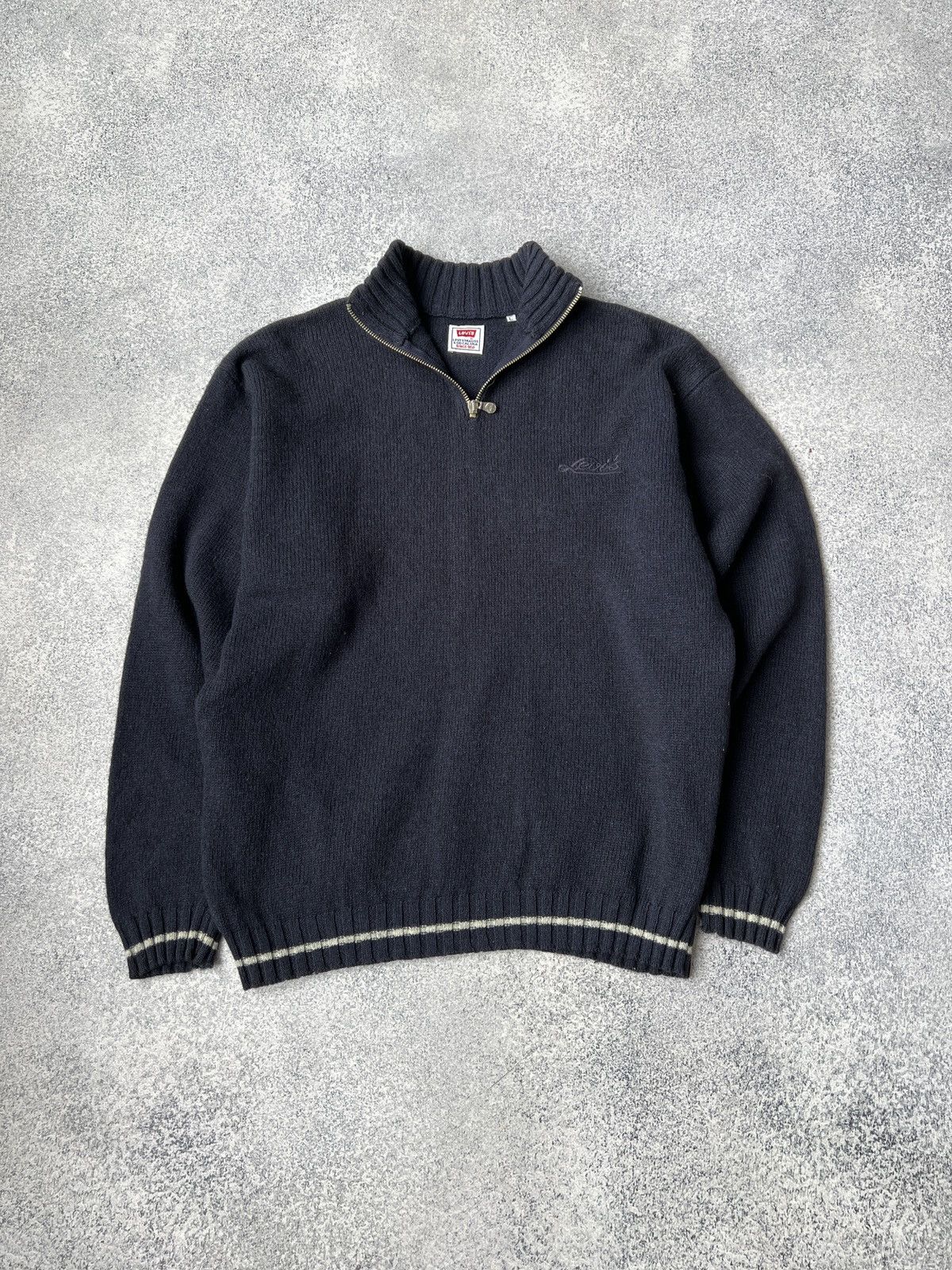 Levi's × Vintage Vintage Wool Levi’s 1/4 zip sweatshirt Size US L / EU 52-54 / 3 - 6 Thumbnail