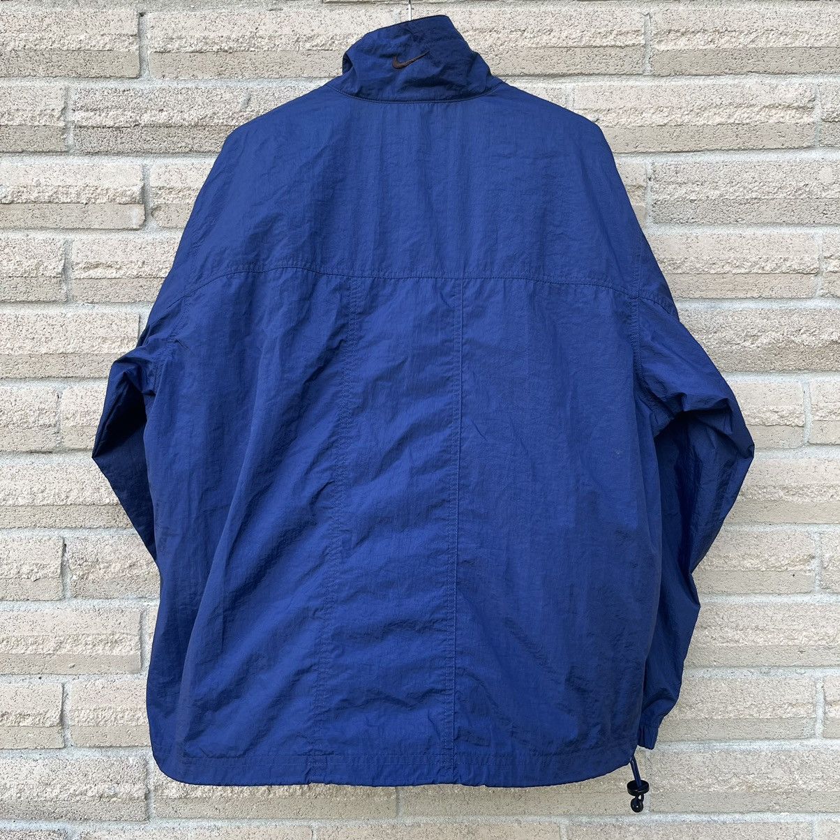 Nike × Vintage Vintage 90s Nike Windbreaker Windrunner Jacket Blue Medium Size US M / EU 48-50 / 2 - 2 Thumbnail