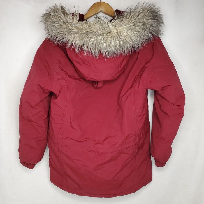 Eddie Bauer Eddie Bauer Womens M Goose Down Parka Jacket Maroon Faux