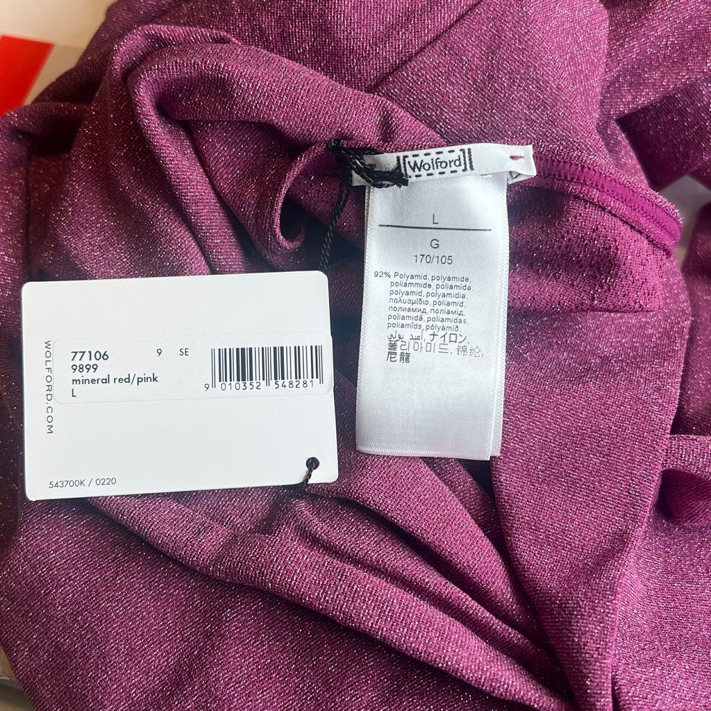 Wolford NWT Wolford Shiny Body Mineral Red/Pink Size L Size L / US 10 / IT 46 - 9 Thumbnail