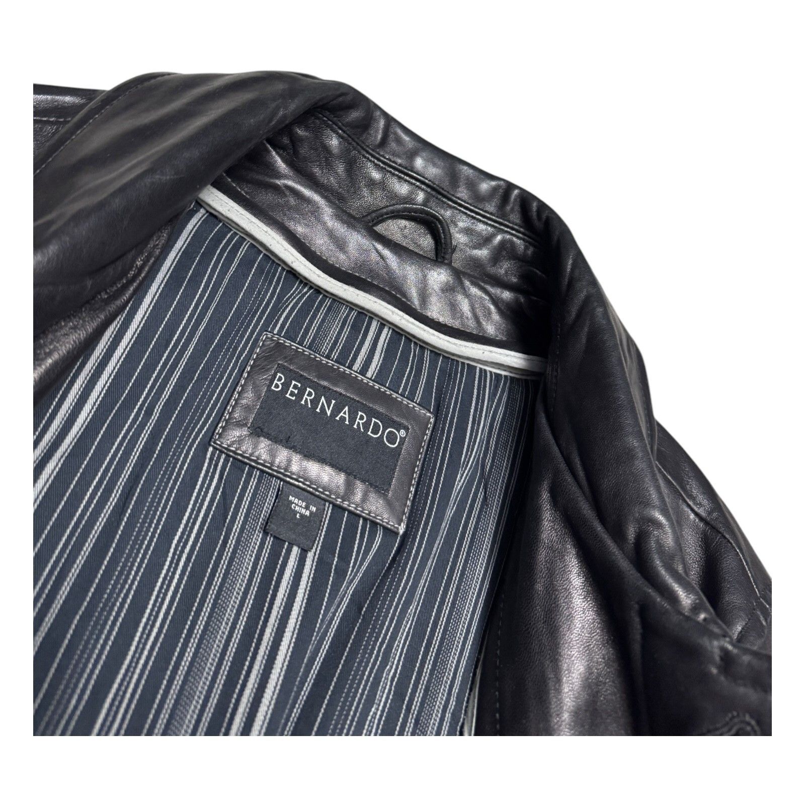 Leather BERNARDO GENUINE LEATHER Designer Winter Coat Jacket Large Size US L / EU 52-54 / 3 - 7 Thumbnail