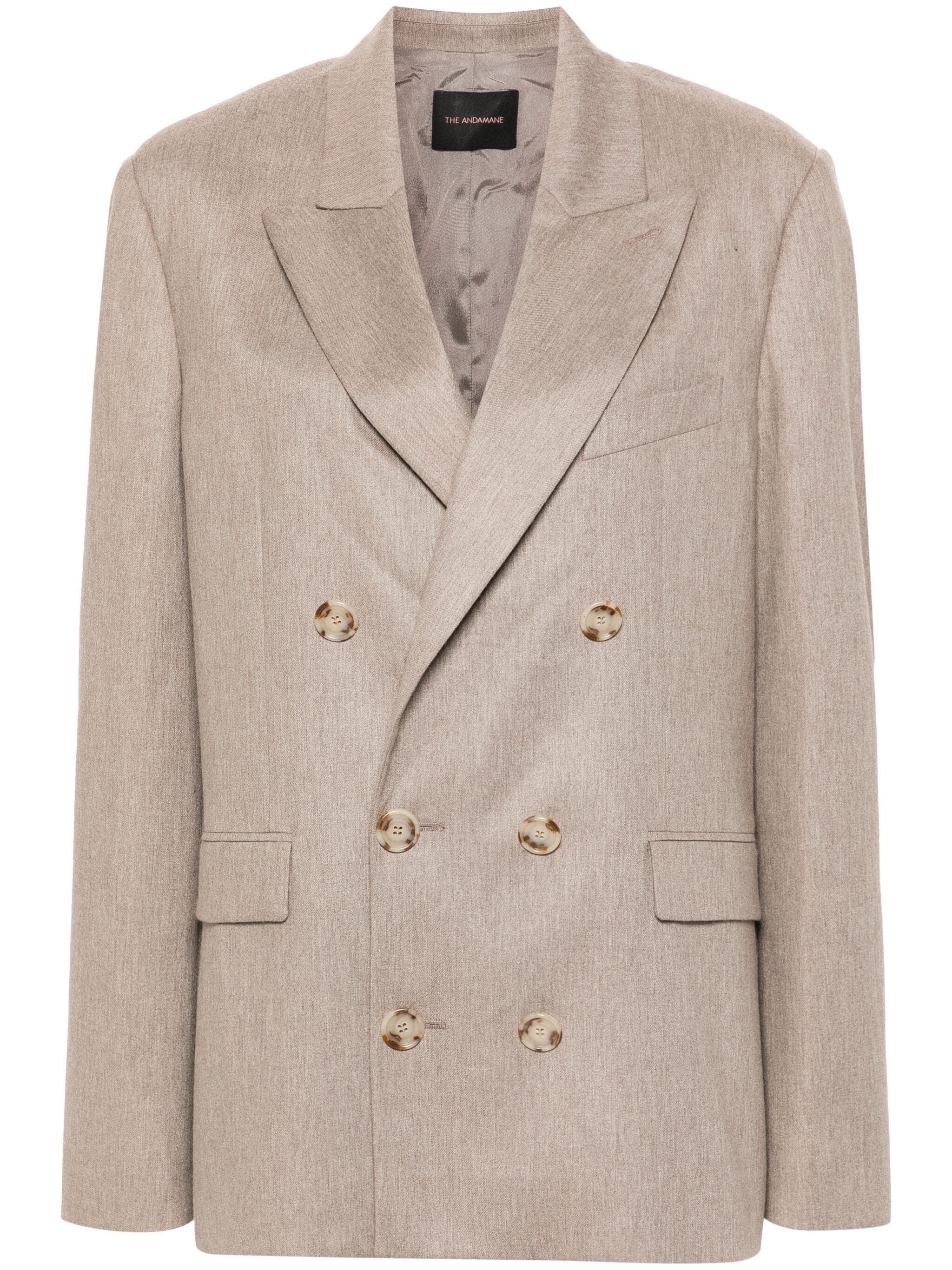 THE ANDAMANE o1s22i1n1024 Oversized Pixie Blazer in Beige Size M / US 6-8 / IT 42-44 - 1 Thumbnail