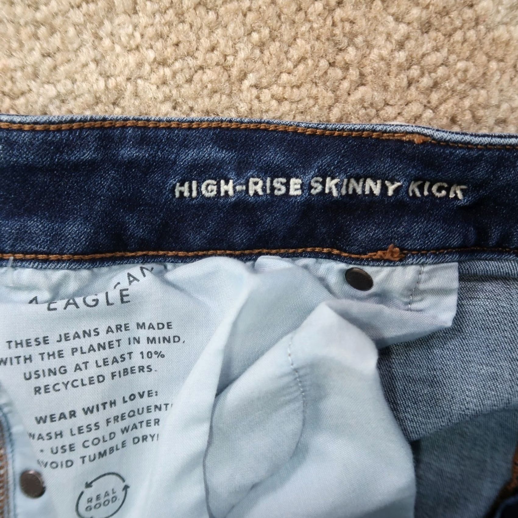 American Eagle Outfitters VINTAGE American Eagle Outfitters Jeans? (No, Vintage: No) -> American Eagle high skinny Kick Bootcut Jeans Women's 18L Next Level Stretch Size 40" / US 18 - 4 Thumbnail