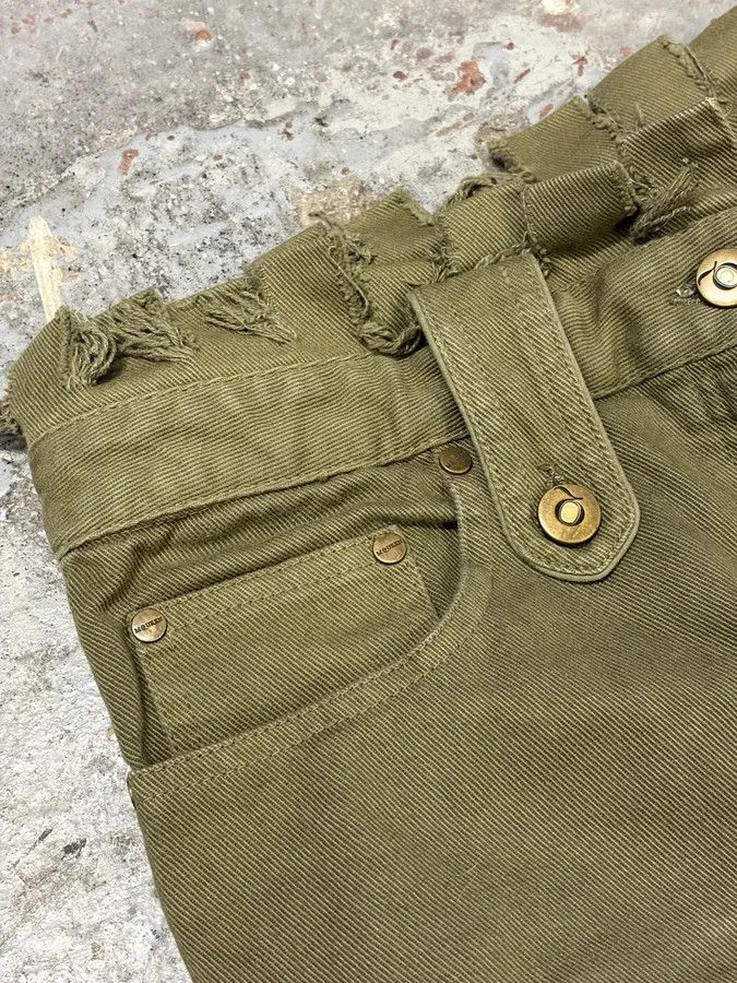 Alexander McQueen SS2002 Alexander Mcqueen Green Distressed Pants Size US 30 / EU 46 - 9 Thumbnail
