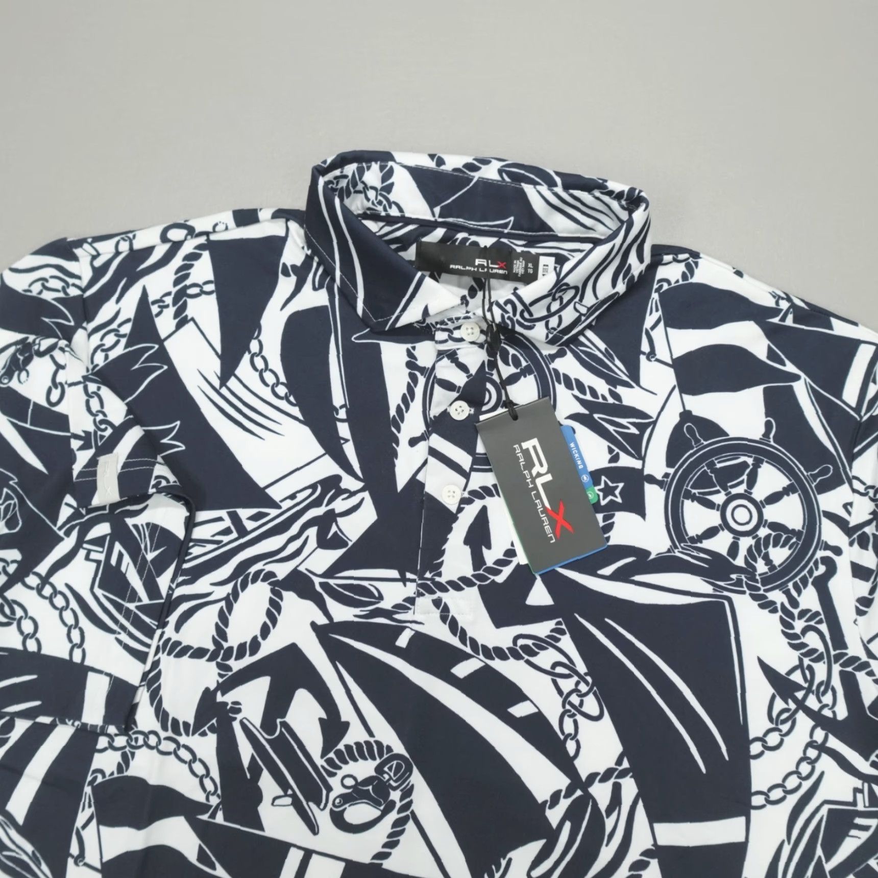 RLX Ralph Lauren VINTAGE RLX Ralph Lauren Polo Men's XL Performance Nautical Sailboat Print Size US XL / EU 56 / 4 - 2 Thumbnail