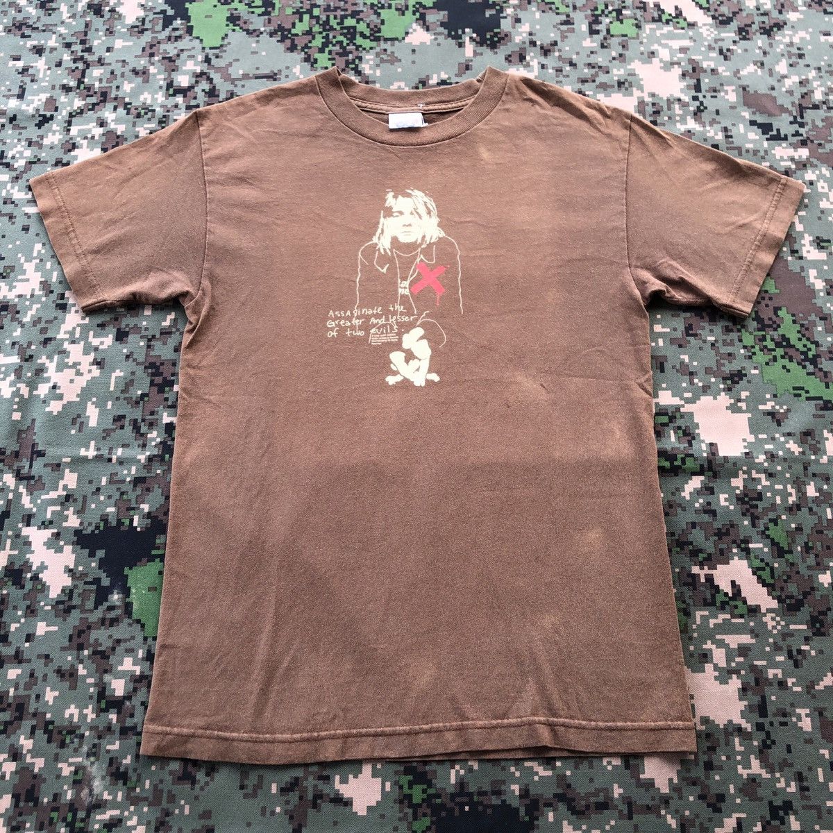 Band Tees × Vintage Vtg Kurt Cobain Band Tshirt Size US S / EU 44-46 / 1 - 2 Thumbnail