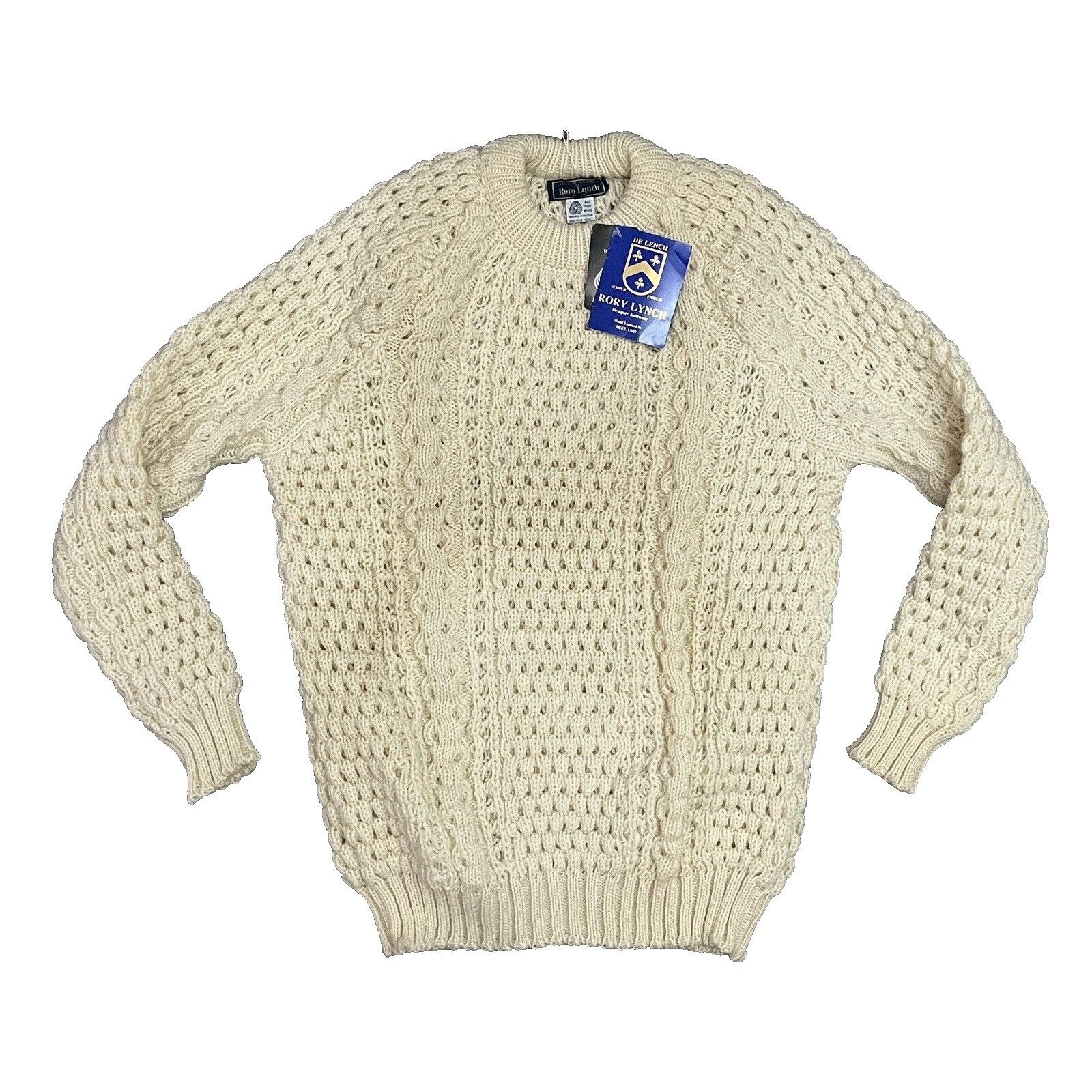 Vintage Rory Lynch Wool Sweater Hand Loomed Ireland Mens 46 De Lench Size US M / EU 48-50 / 2 - 1 Thumbnail