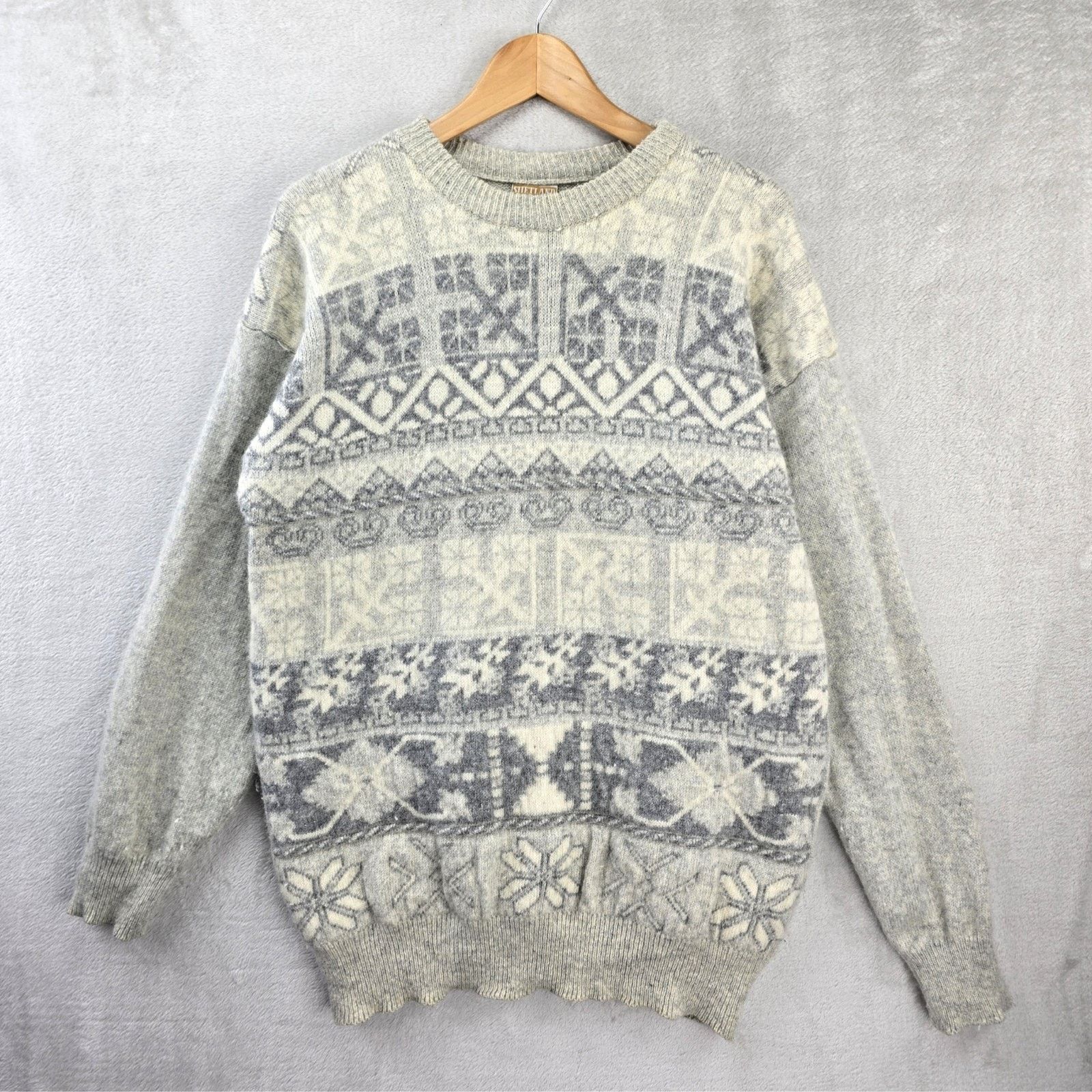 Other Vintage Or & Hal Shetland Wool Fairl Isle Sweater Men Medium Size US M / EU 48-50 / 2 - 1 Thumbnail