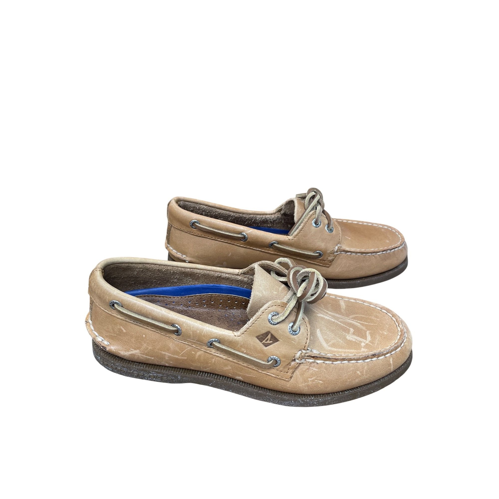 Sperry Sperry Mens Tan Leather Boat loafers Shoes Size 7.5M SKU 925 Size US 7.5 / EU 40-41 - 4 Thumbnail