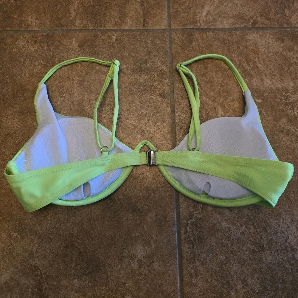 Designer Green Neon Underwire Bikini Top Size ONE SIZE - 2 Thumbnail