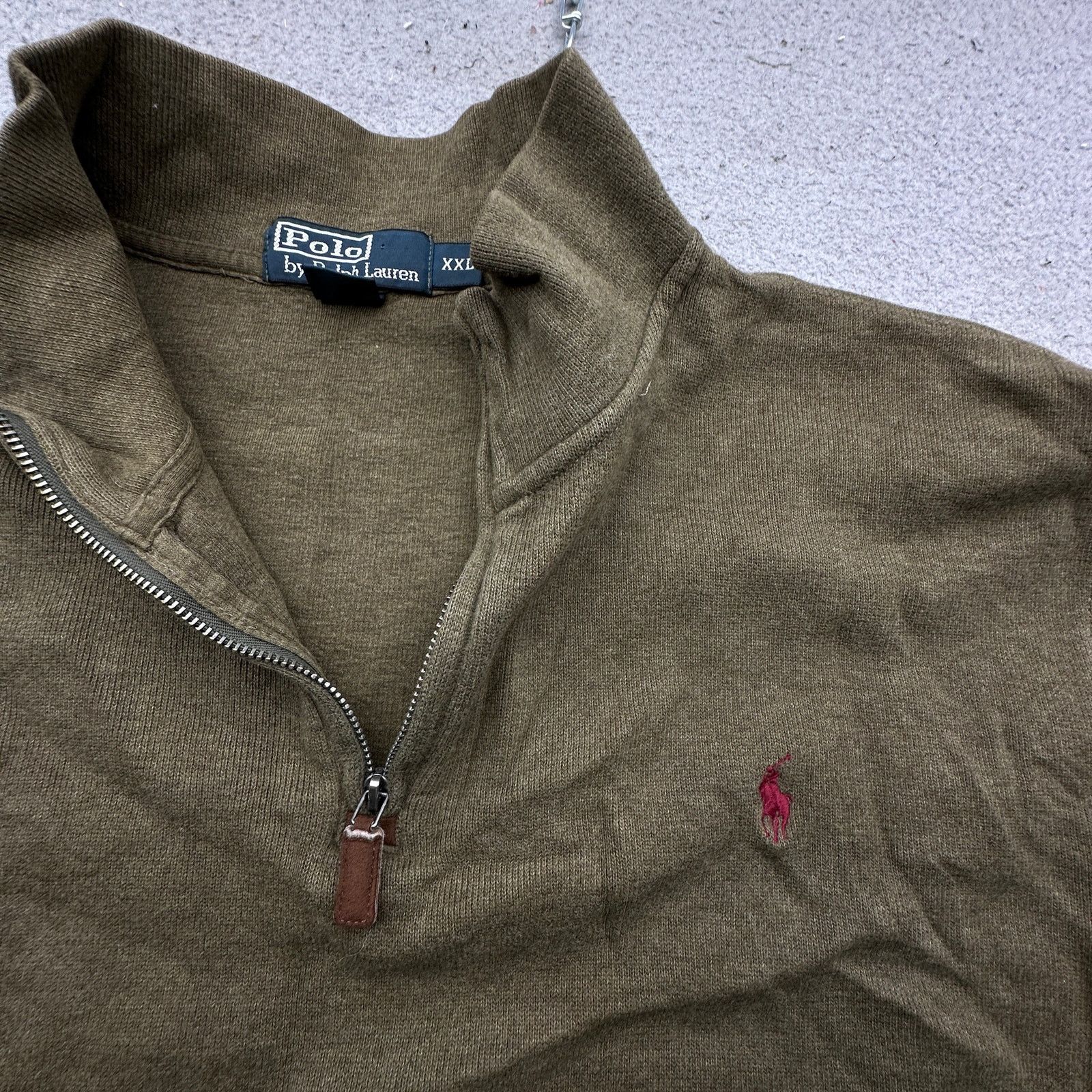 Polo Ralph Lauren Polo by Ralph Lauren Olive Green Red Pony Sweater Mens XXL Size US XXL / EU 58 / 5 - 8 Thumbnail
