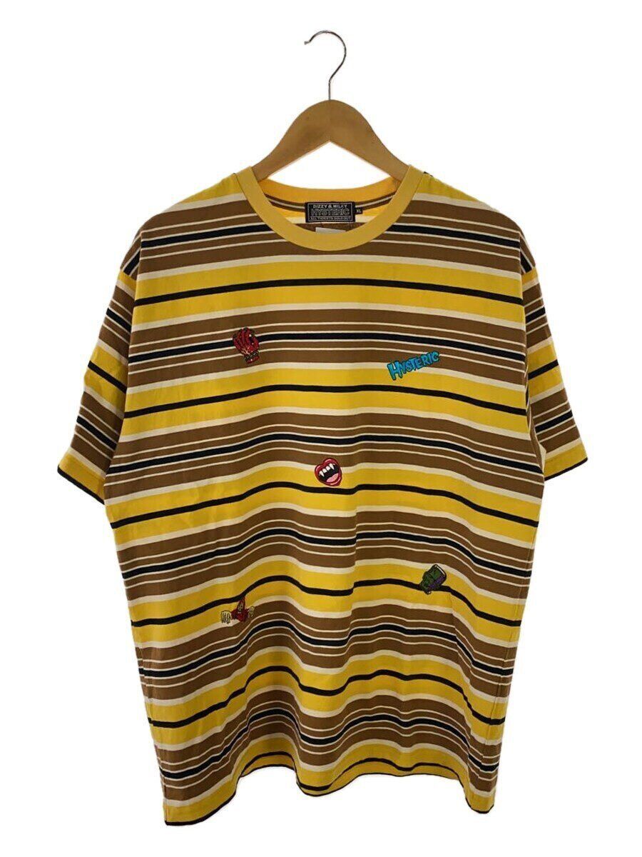 Hysteric Glamour Hysteric Glamour Striped Cotton T-Shirt Yellow Size US XL / EU 56 / 4 - 1 Thumbnail