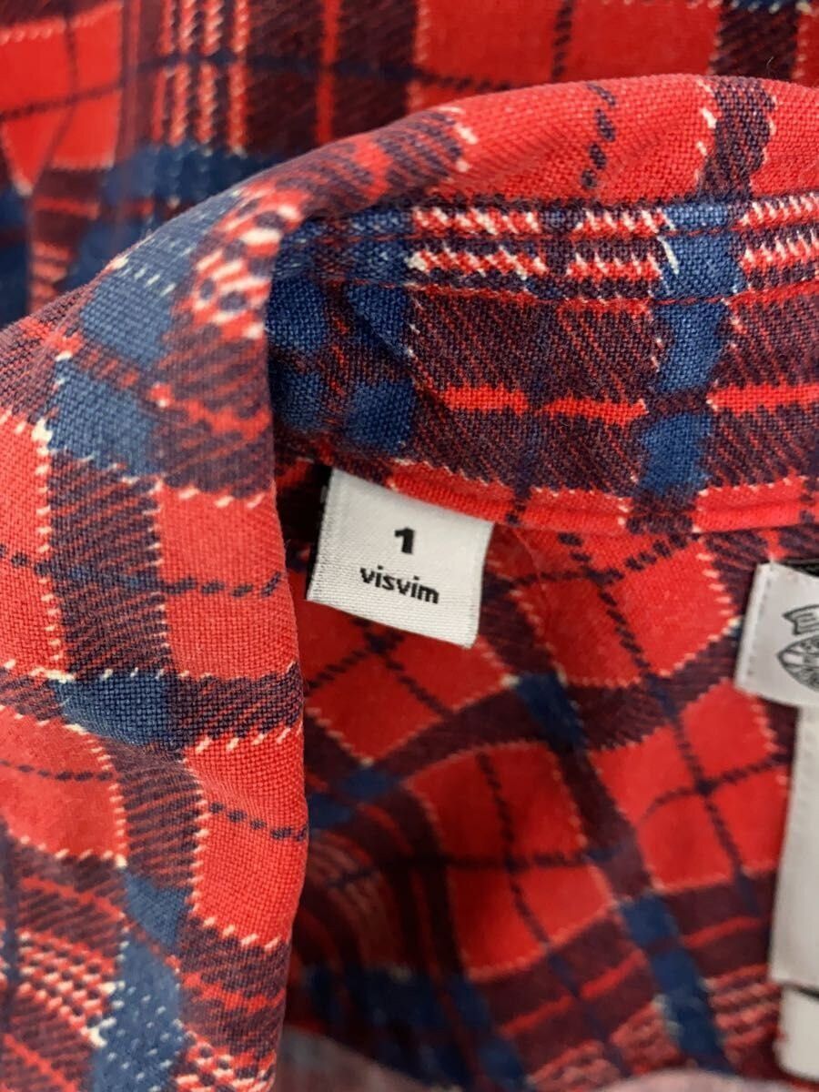 Visvim Red Cotton Long Sleeve Shirt Size US S / EU 44-46 / 1 - 4 Thumbnail