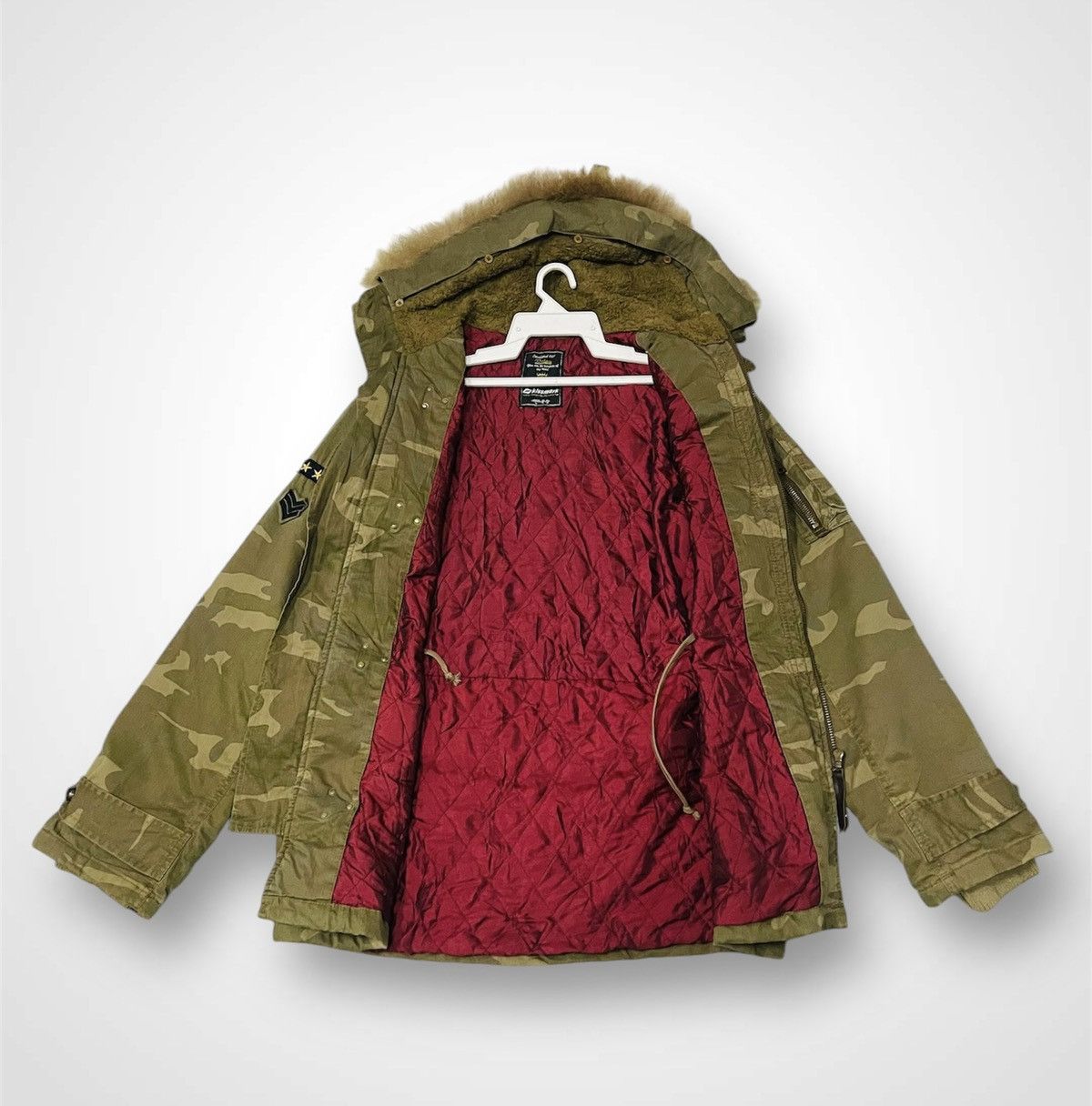 Japanese Brand Kissmark Camo Design Parka Jacket Size US L / EU 52-54 / 3 - 3 Thumbnail