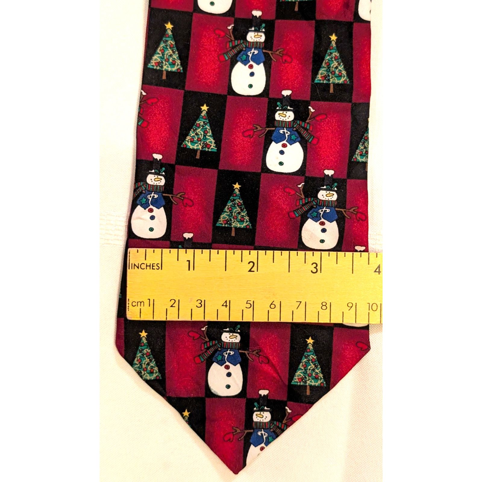 The Unbranded Brand Hallmark Yule Tie Greet Snowman Xmas Tree Necktie 100% Poly Size ONE SIZE - 4 Thumbnail