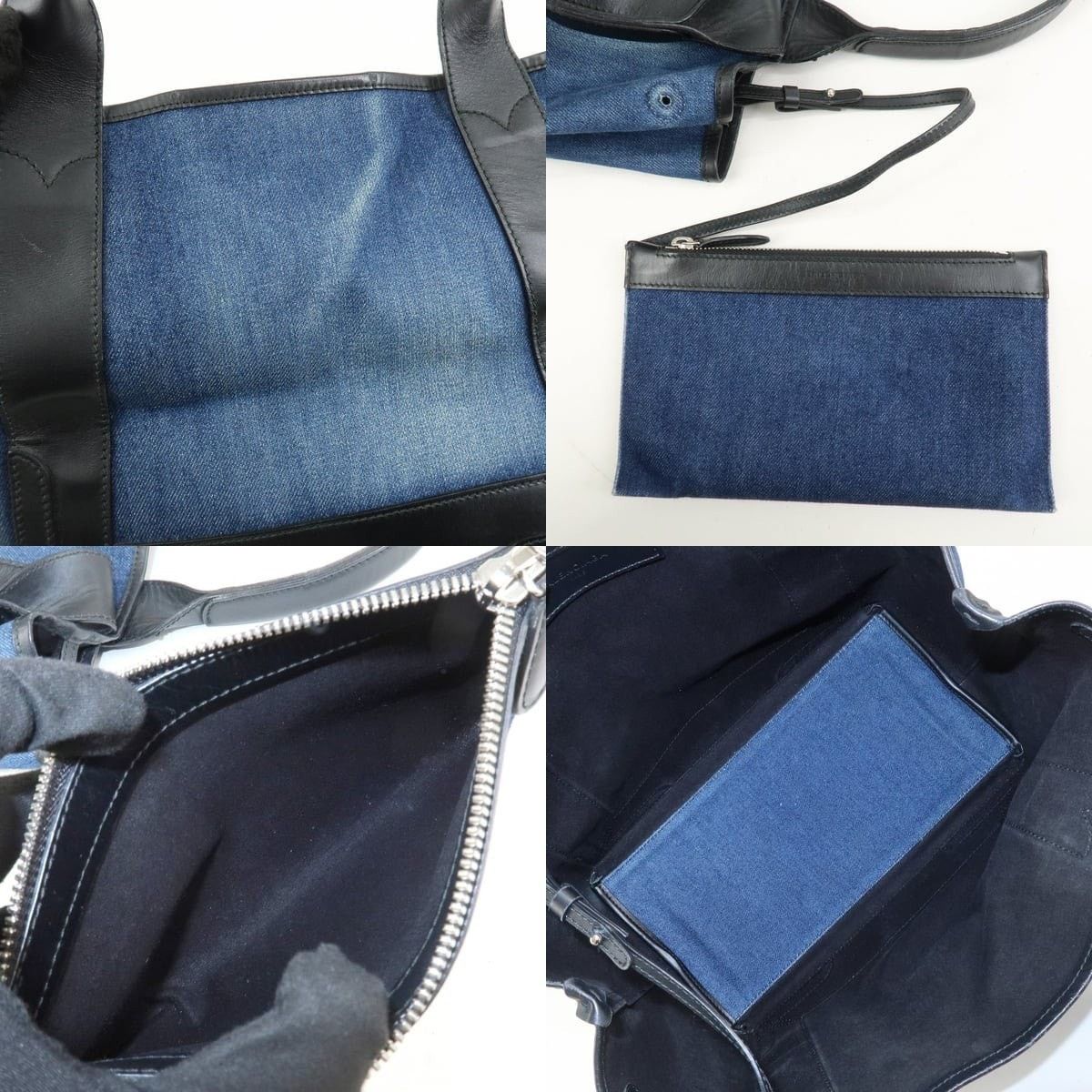 Balenciaga Balenciaga Cabas Small Tote Denim Blue Size ONE SIZE - 7 Thumbnail