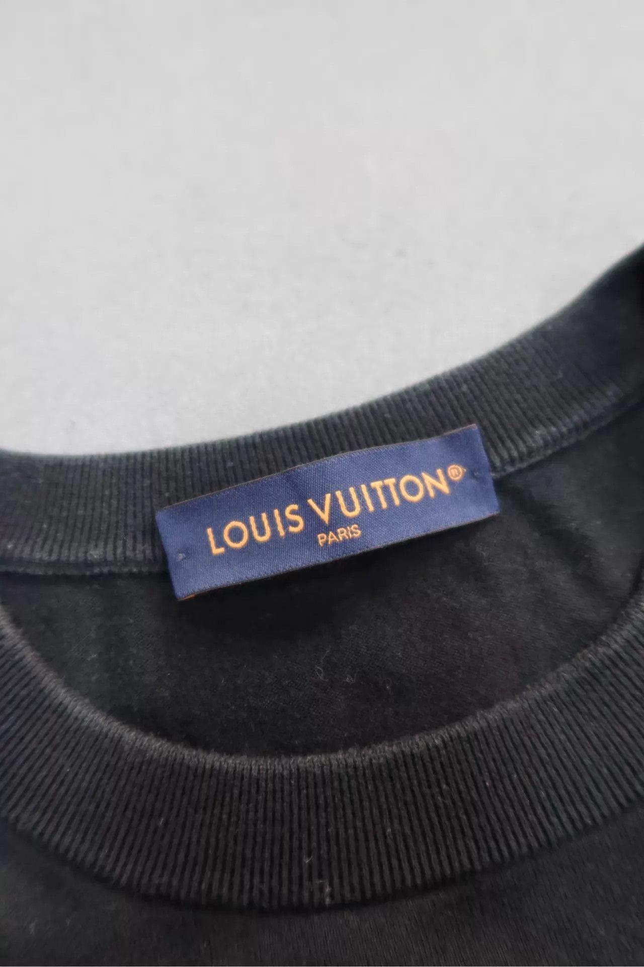 Louis Vuitton LV black knit jacquard crewneck short-sleeve tee XL Size US XL / EU 56 / 4 - 4 Thumbnail