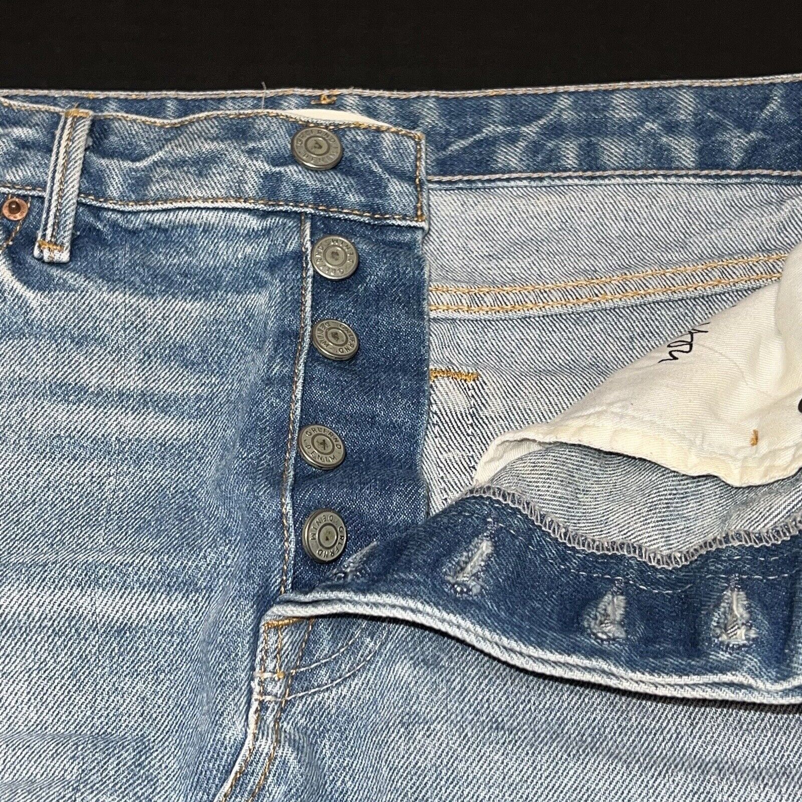 GRLFRND GRLFRND Sz 28 Lava Bed Rhoda Distressed Denim Mini Skirt Size 28" / US 6 / IT 42 - 6 Thumbnail