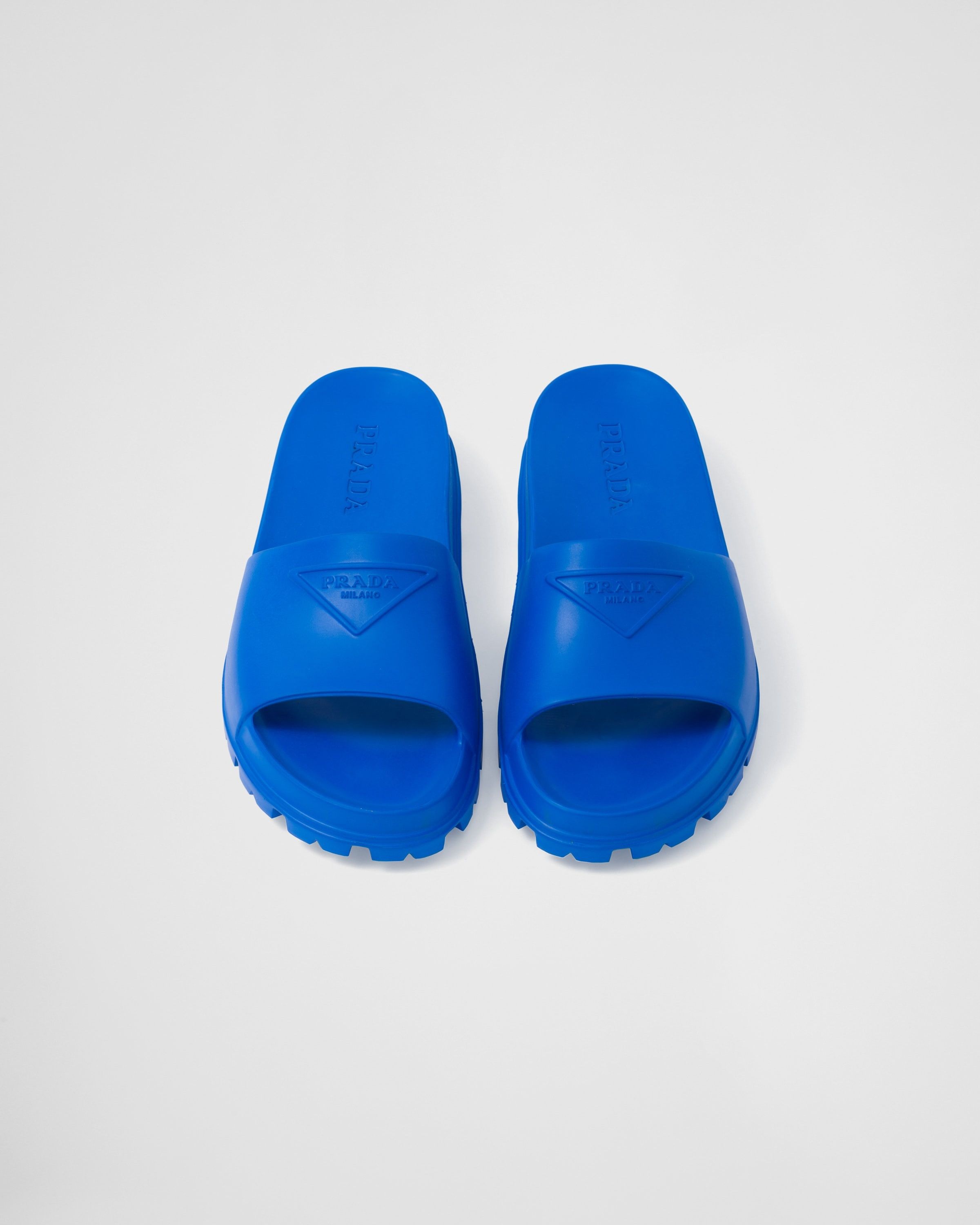 Prada o1B3y1r0226 Rubber Slides in Blue Size US 7 / EU 40 - 4 Thumbnail