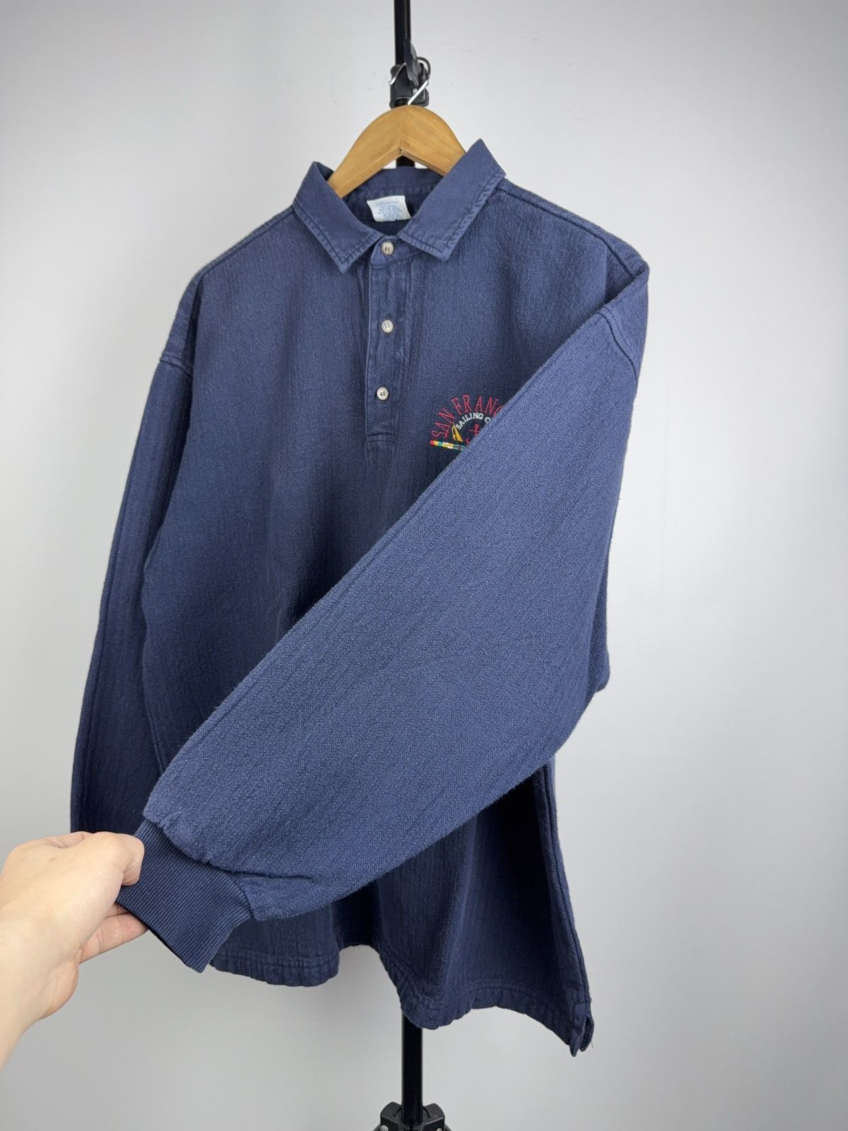 Vintage 90s USA Vintage Crazy Shirts Hawaii Polo San Francisco USA L Size US L / EU 52-54 / 3 - 7 Thumbnail