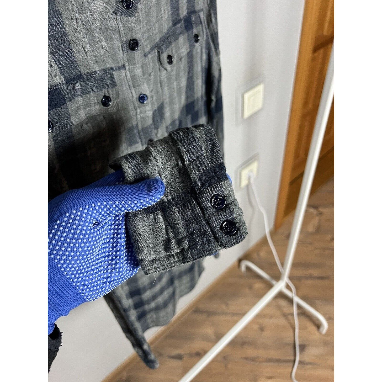 Burberry Burberry Nova Check Print Light Blue Women`s Wool Tunic Shir Size XS / US 0-2 / IT 36-38 - 7 Thumbnail