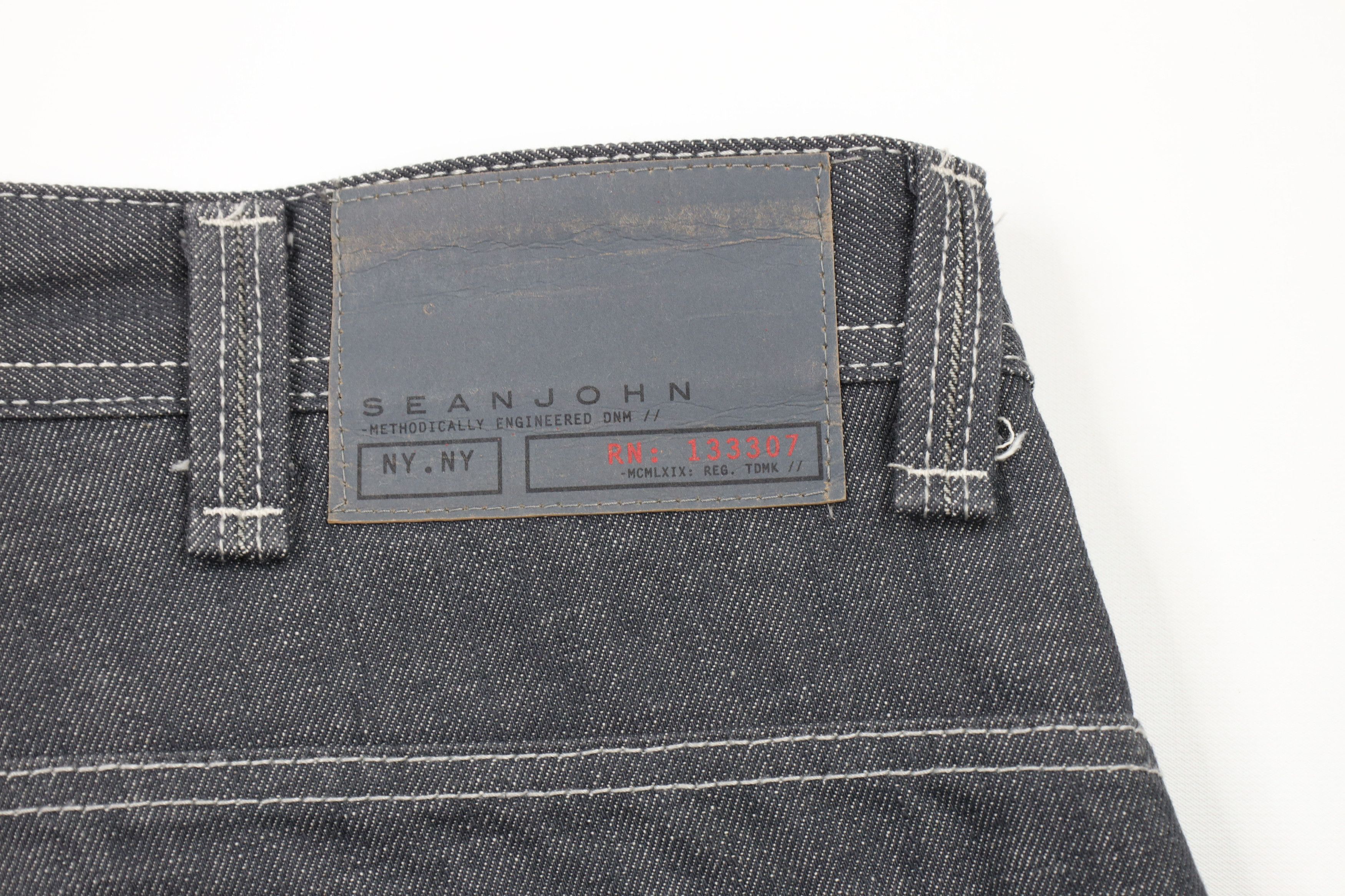 Sean John × Vintage Vintage Sean John Fit Hip Hop Denim Jean Shorts Jorts Gray Size US 44 / EU 60 - 12 Thumbnail